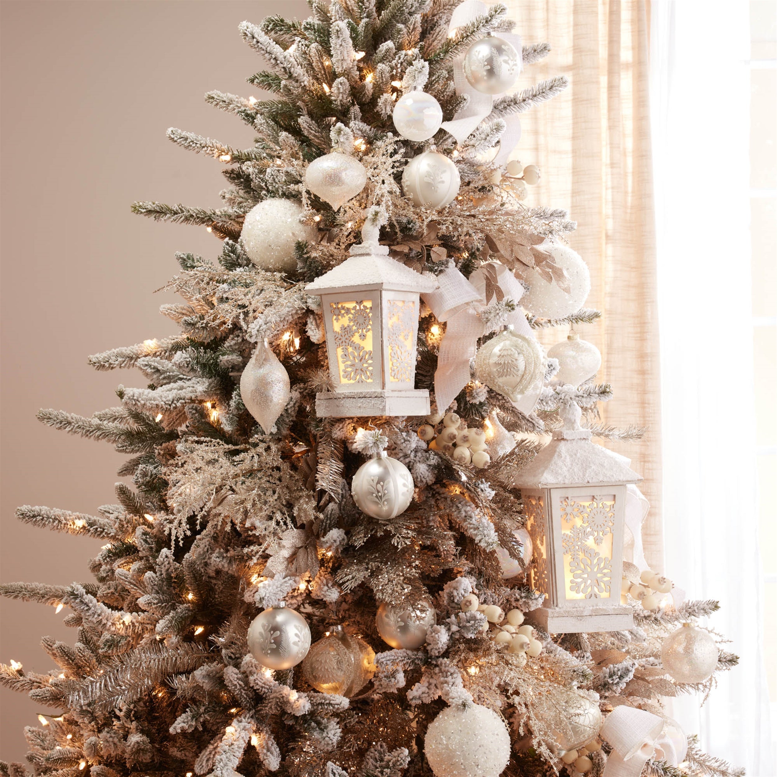 LED Winter Lantern 14"H