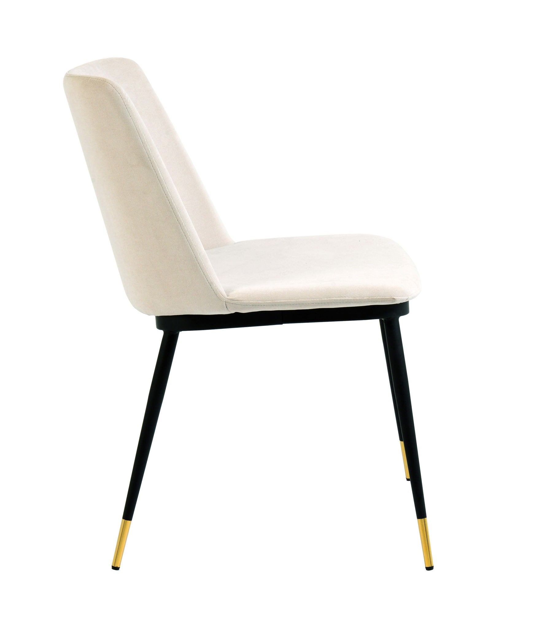 Evora - Velvet Chair With Gold Legs (Set of 2)