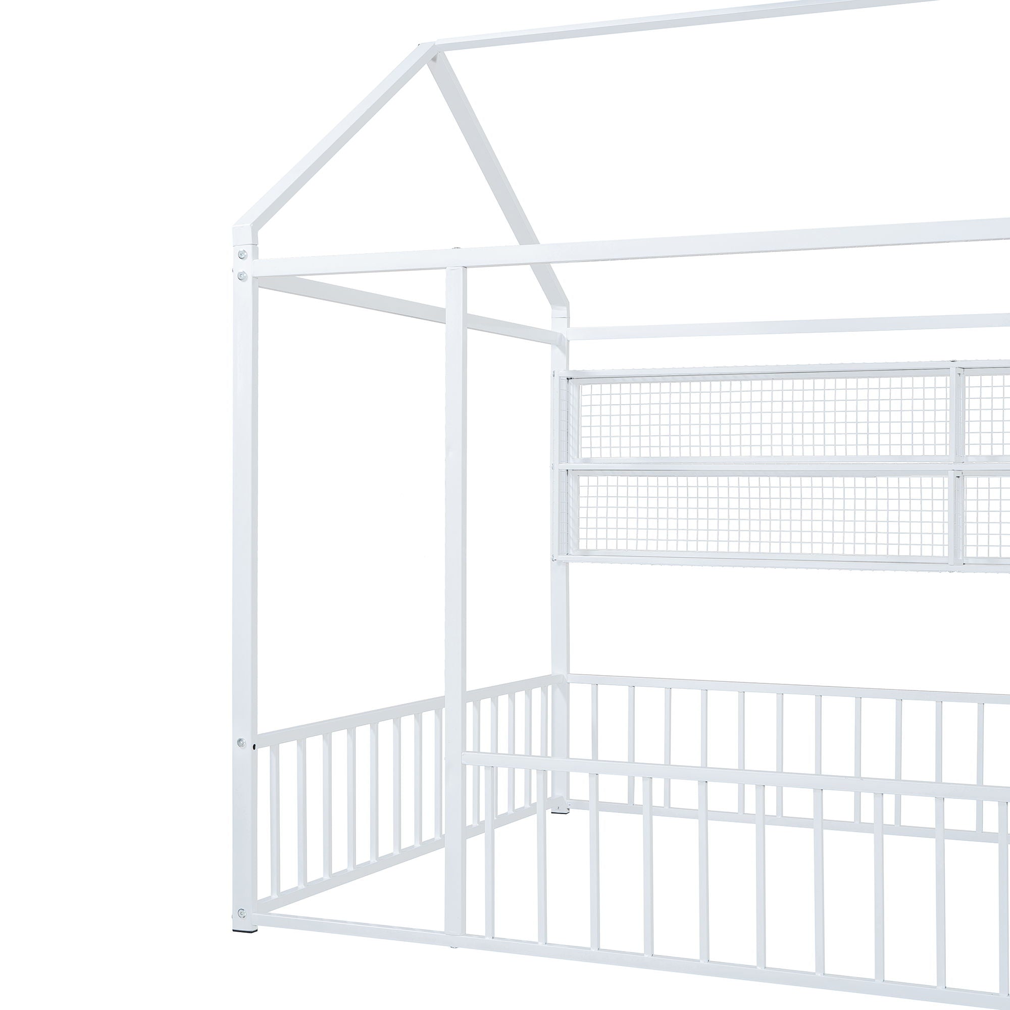 House Frame With Fence And Shelves