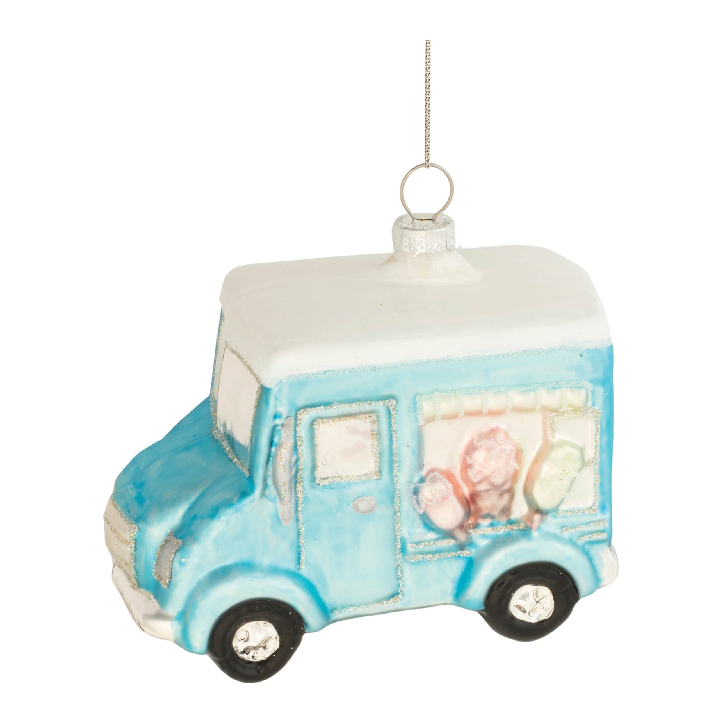 Glass-Ice-Cream-Truck-Ornament-(Set-of-12)-Christmas-Ornaments