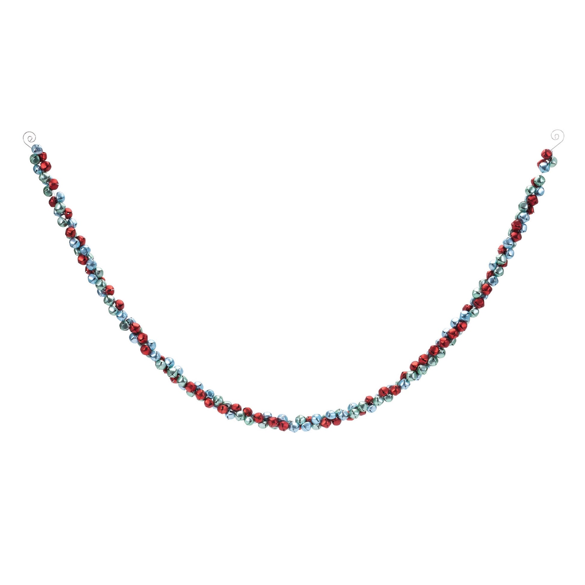 Metal-Sleigh-Bell-Cluster-Garland-(Set-of-2)-Wreaths-&-Garlands