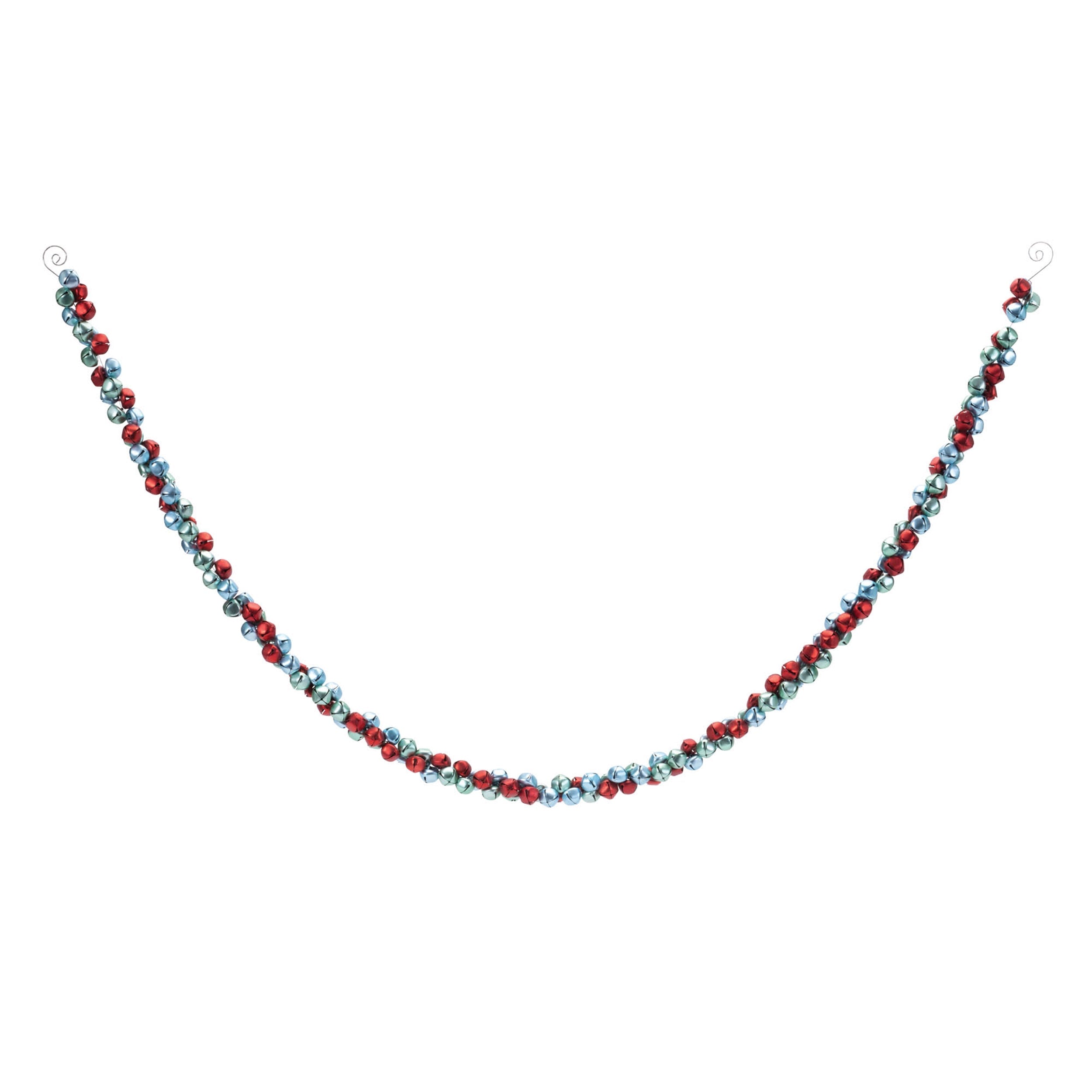 Metal-Sleigh-Bell-Cluster-Garland-(Set-of-2)-Wreaths-&-Garlands