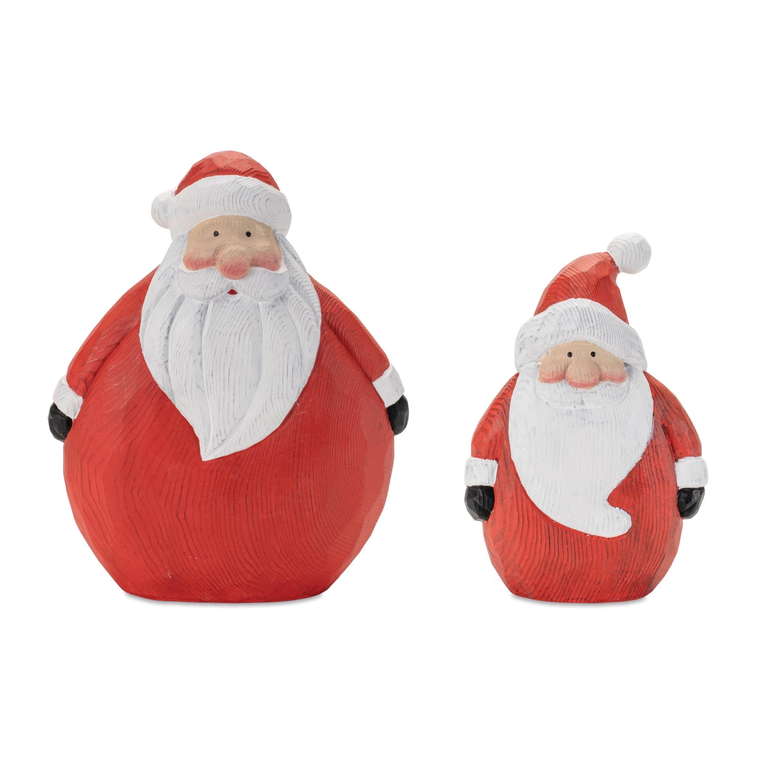 Round-wood-santa-figurine-(set-of-4)-Figurines