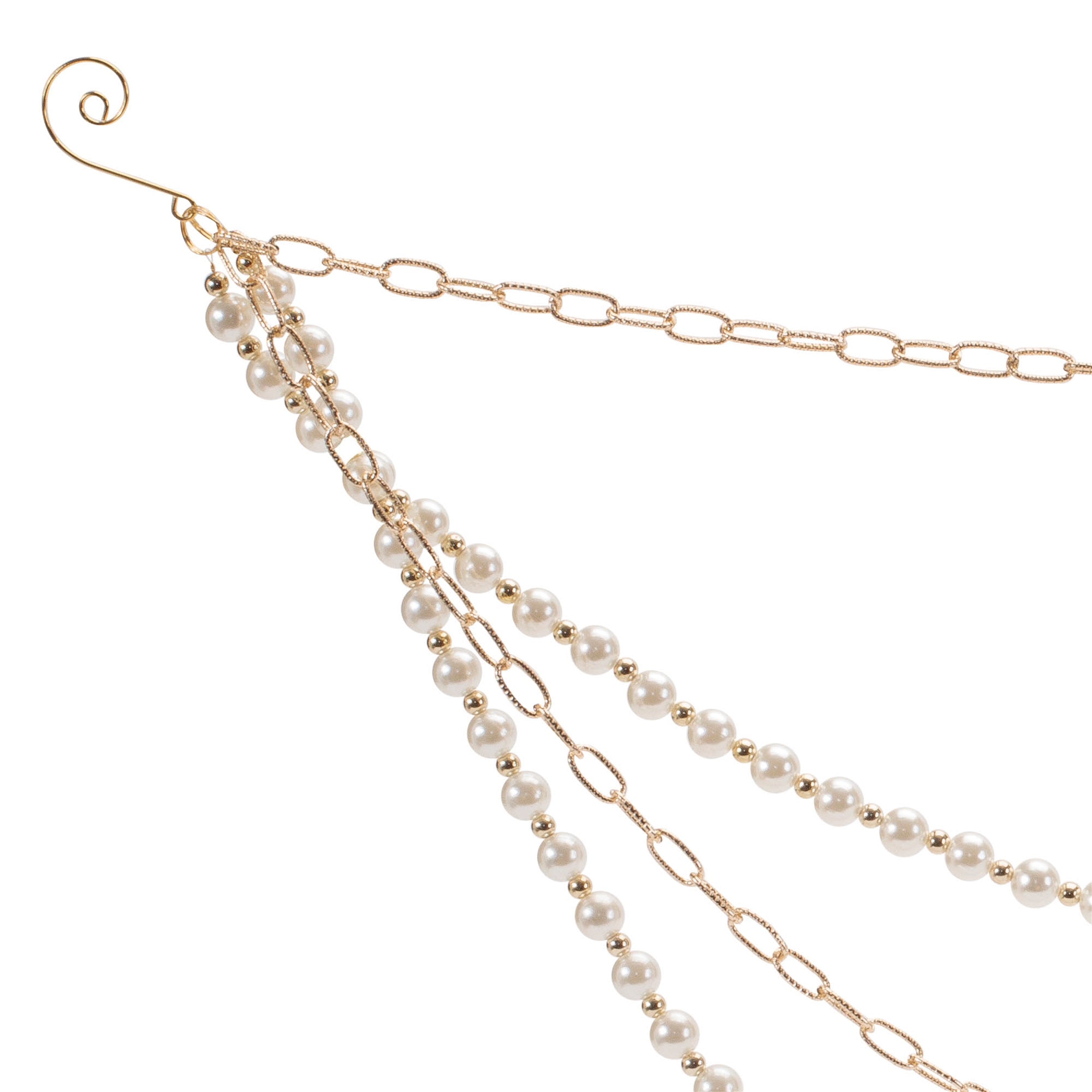 Pearl Bead and Chain Link Garland (Set of 2)