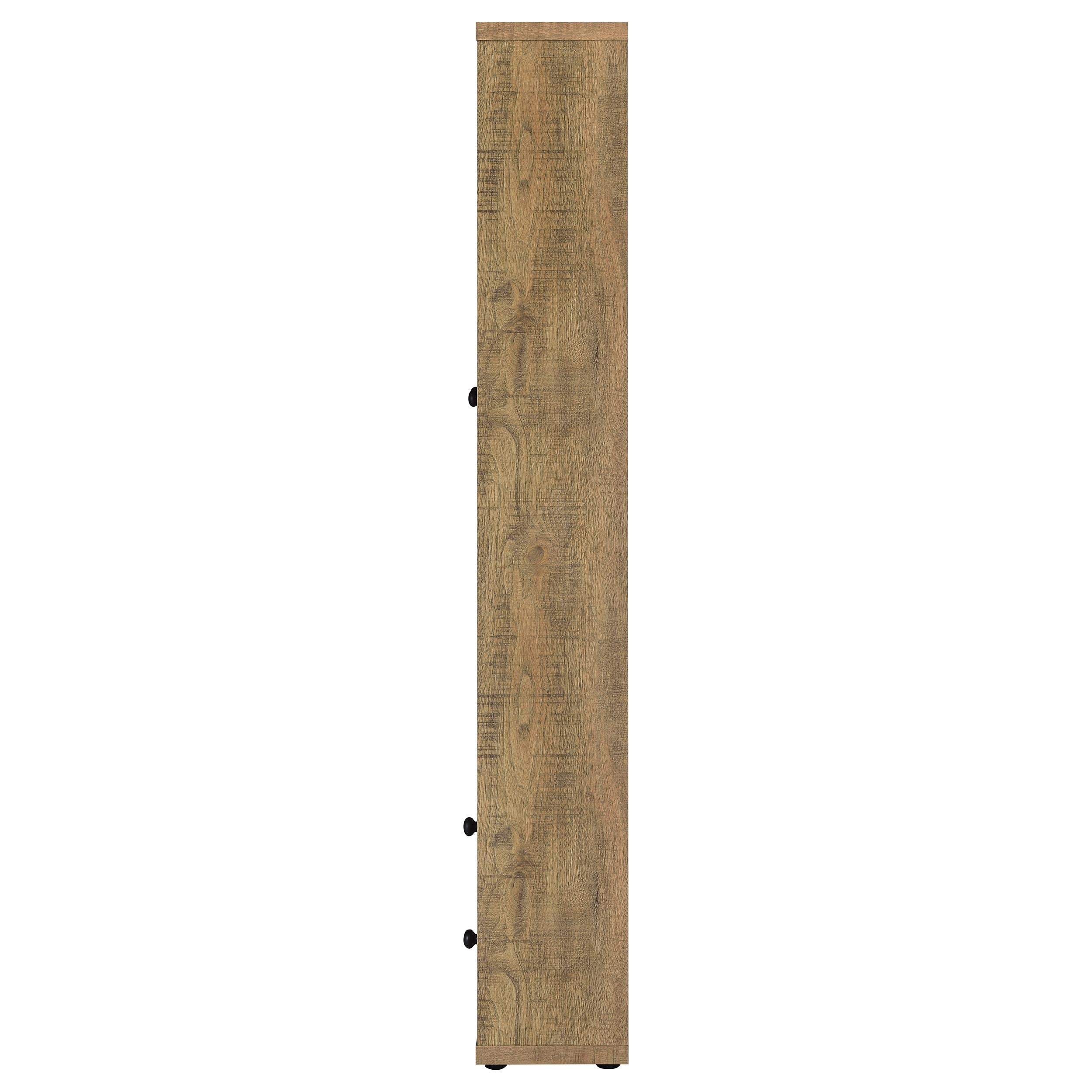 Hawthorne 4-shelf Glass Door Tall Cabinet with Drawers Mango-