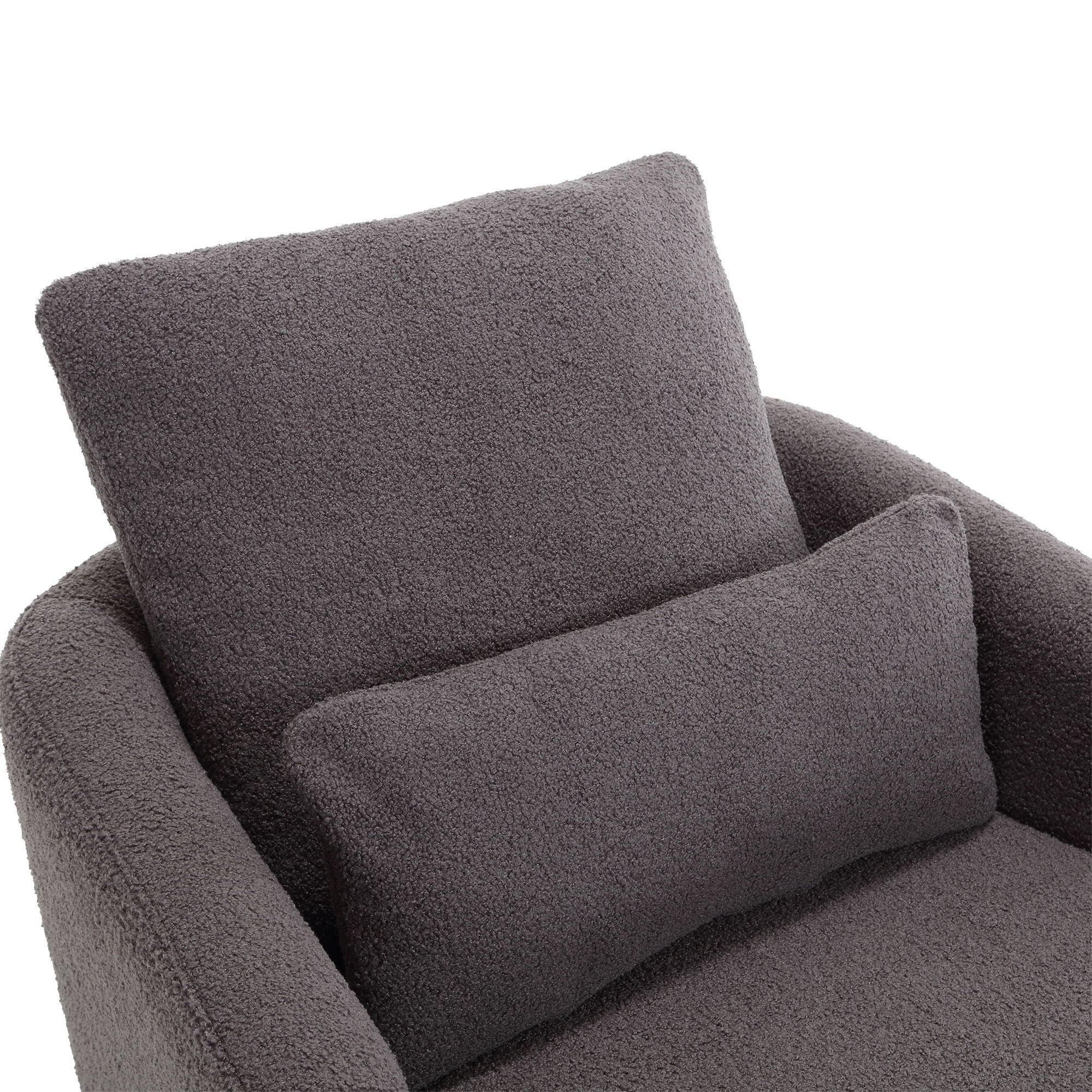 Modern Barrel Comfy Round Accent Sofa Chair, 360 Degree Swivel