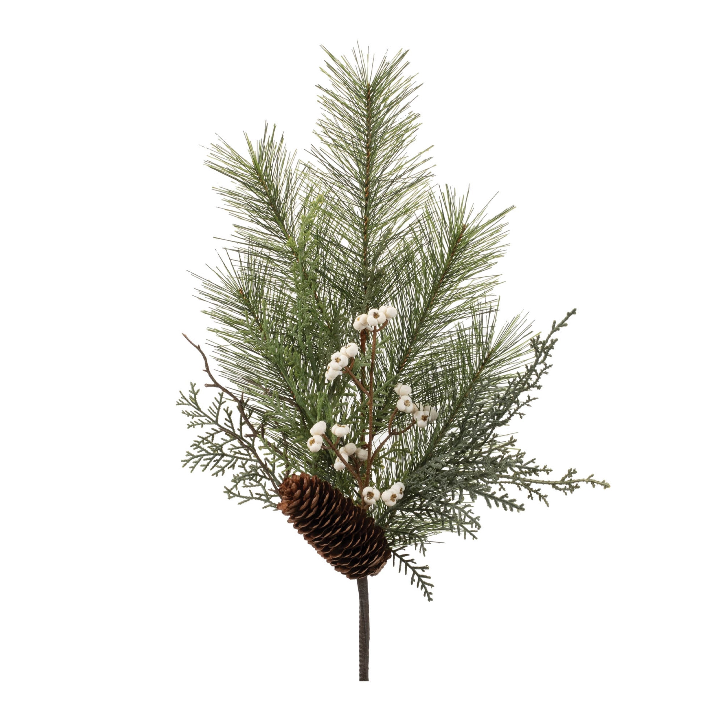 Pine-with-Tallow-Berry-Spray-(Set-of-6)-Artificial-Flowering-Plants