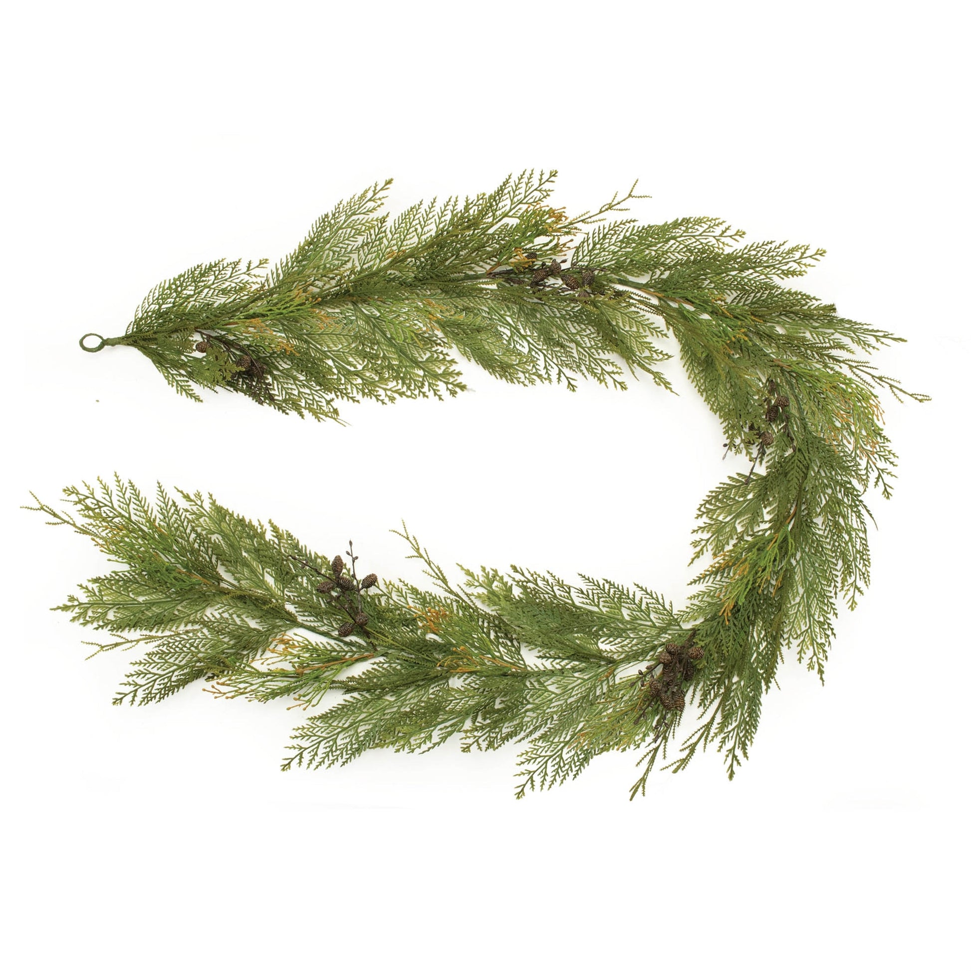 Cedar-and-Mini-Pinecone-Garland-6'L-Wreaths-&-Garlands