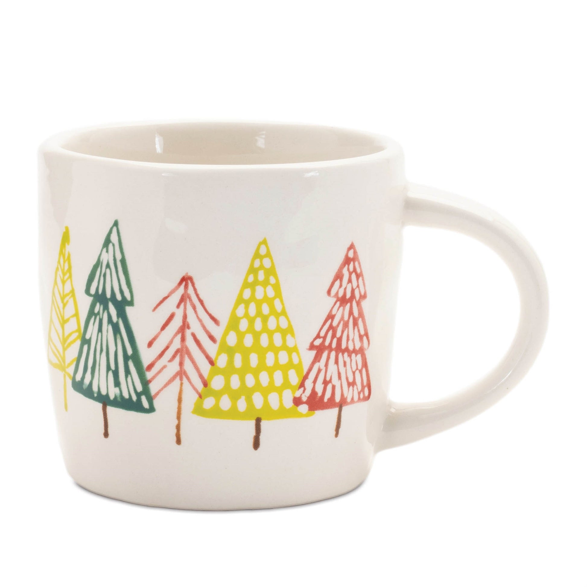 Ceramic-Pine-Tree-Print-Mug-(Set-of-4)-Mugs
