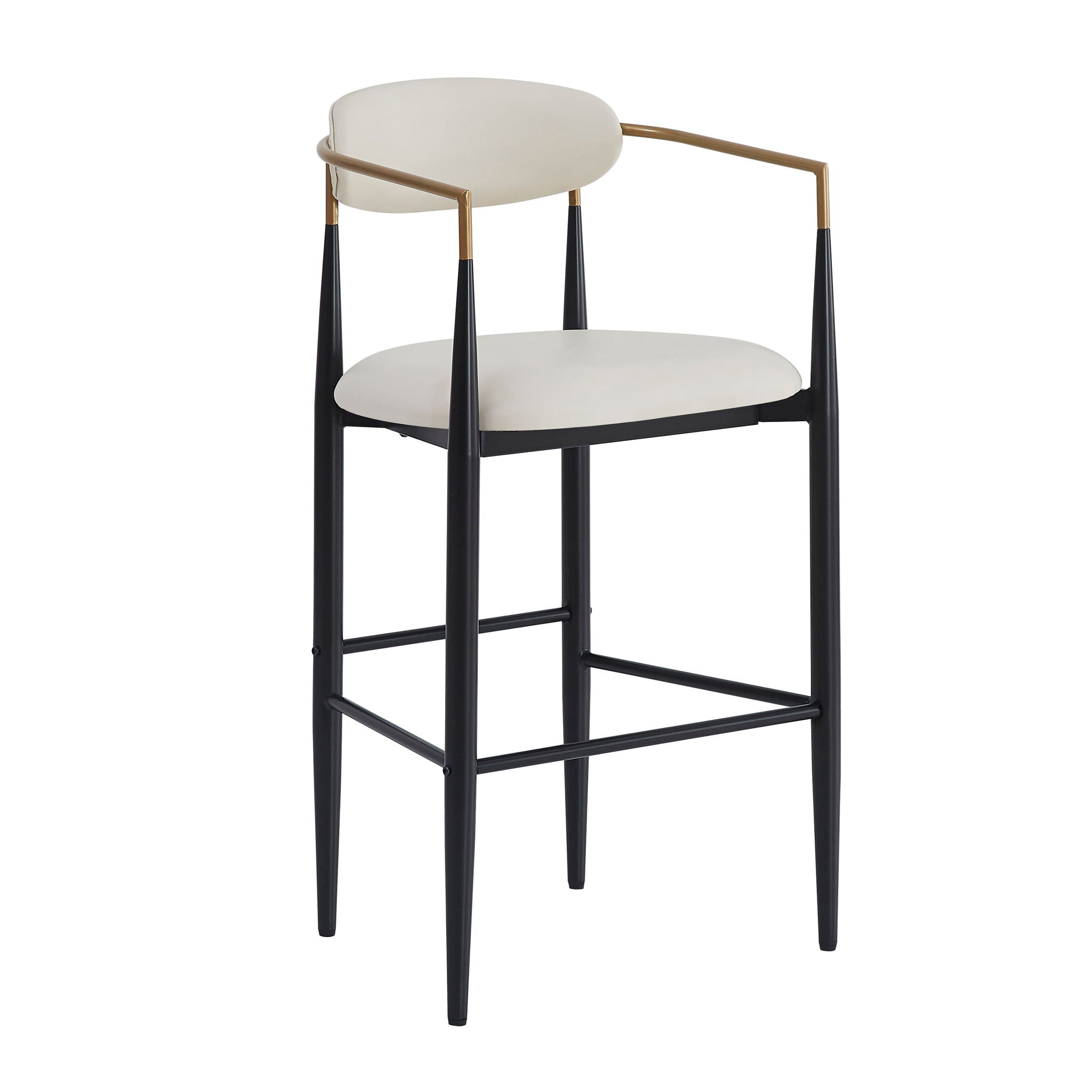 Upholstered Barstools With Back For Kitchen (Set of 2)