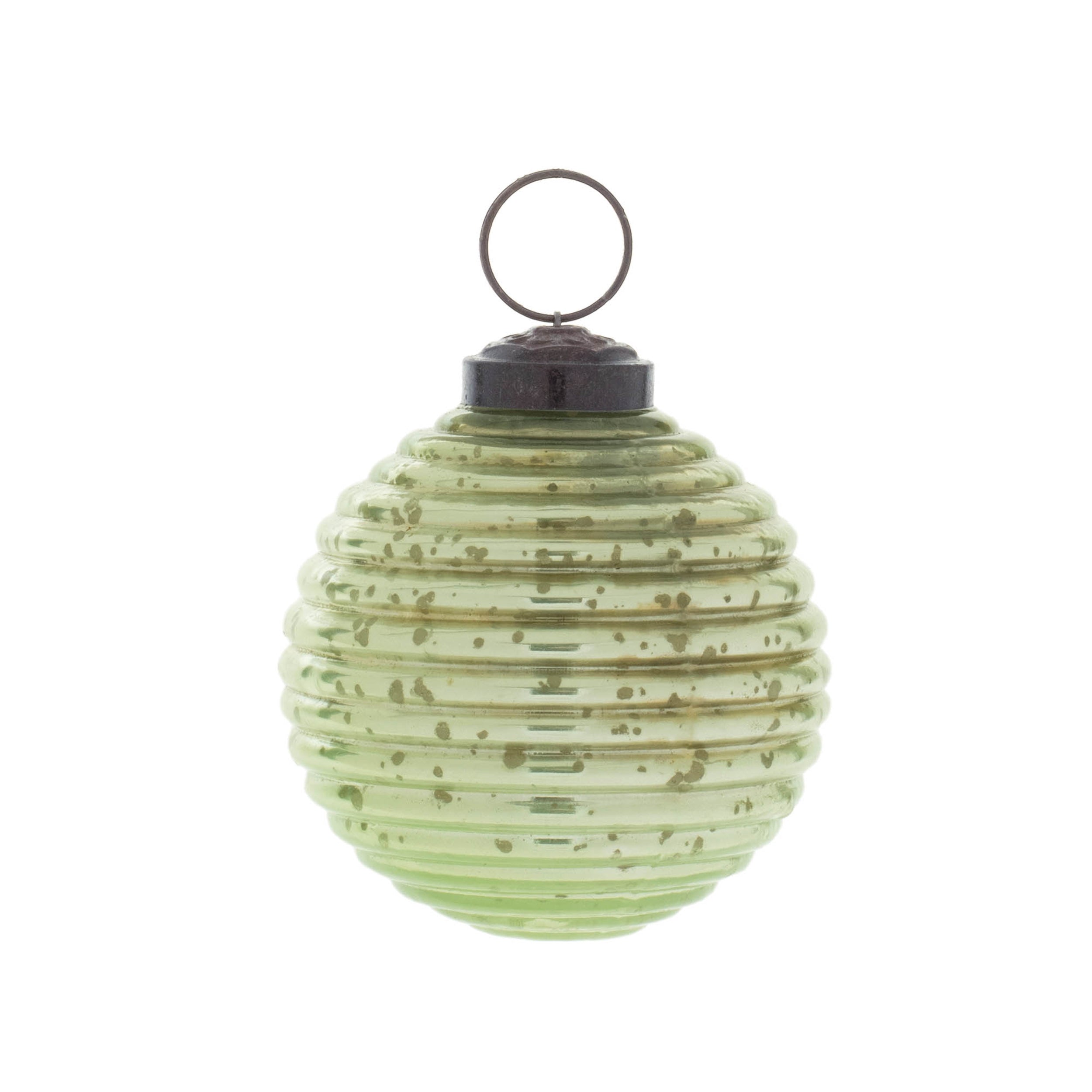 Ribbed Mercury Glass Ball Ornament (Set of 6)