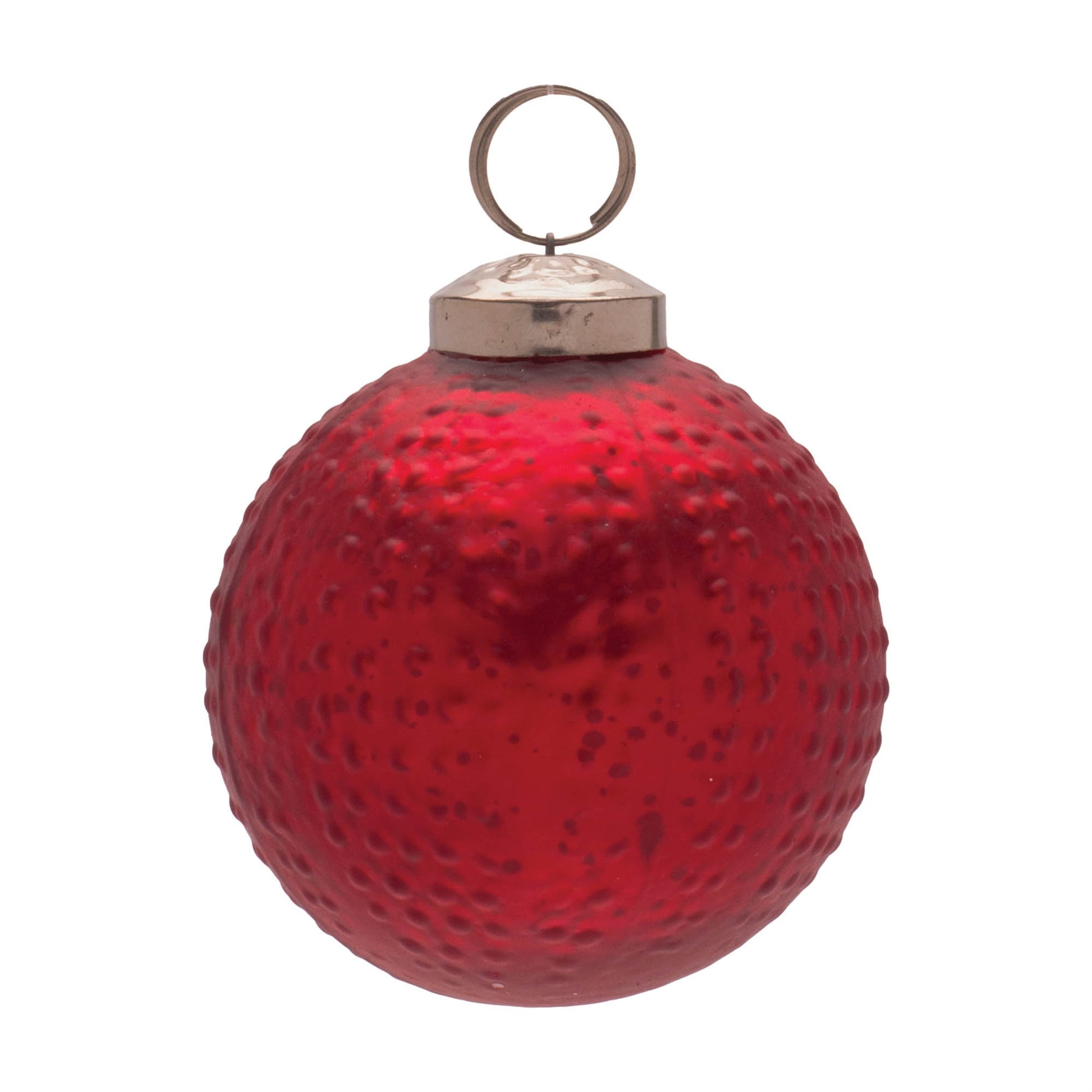 Hobnail-mercury-glass-ball-ornament-(set-of-6)-Christmas-Ornaments