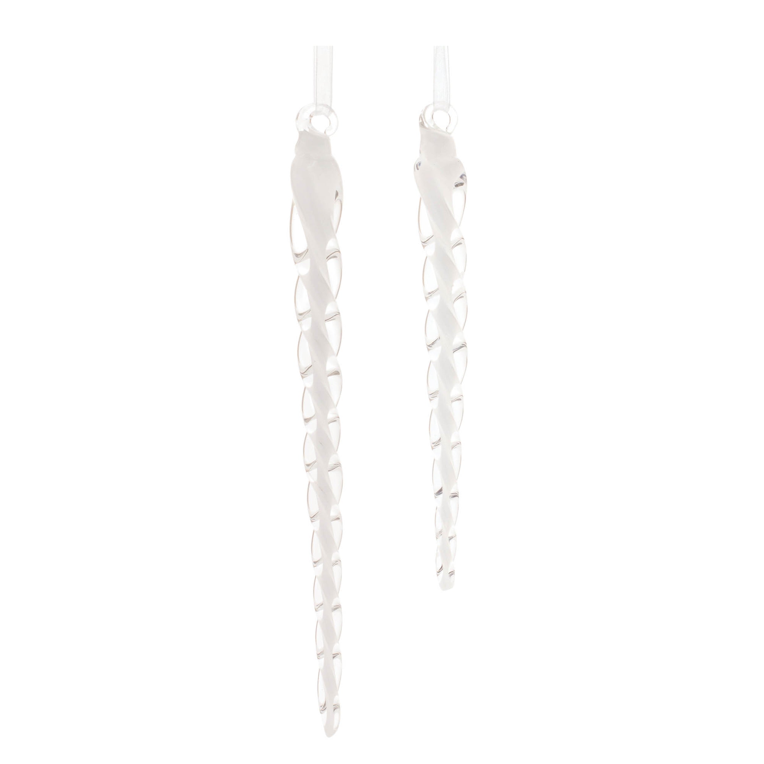 Swirled Glass Icicle Ornament (Set of 12)