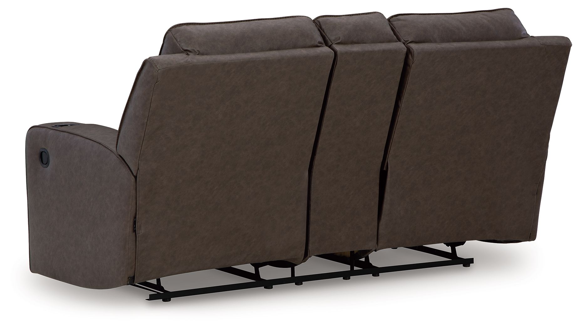 Lavenhorne - Dbl Rec Loveseat W/Console - Granite - Best Buy Furniture