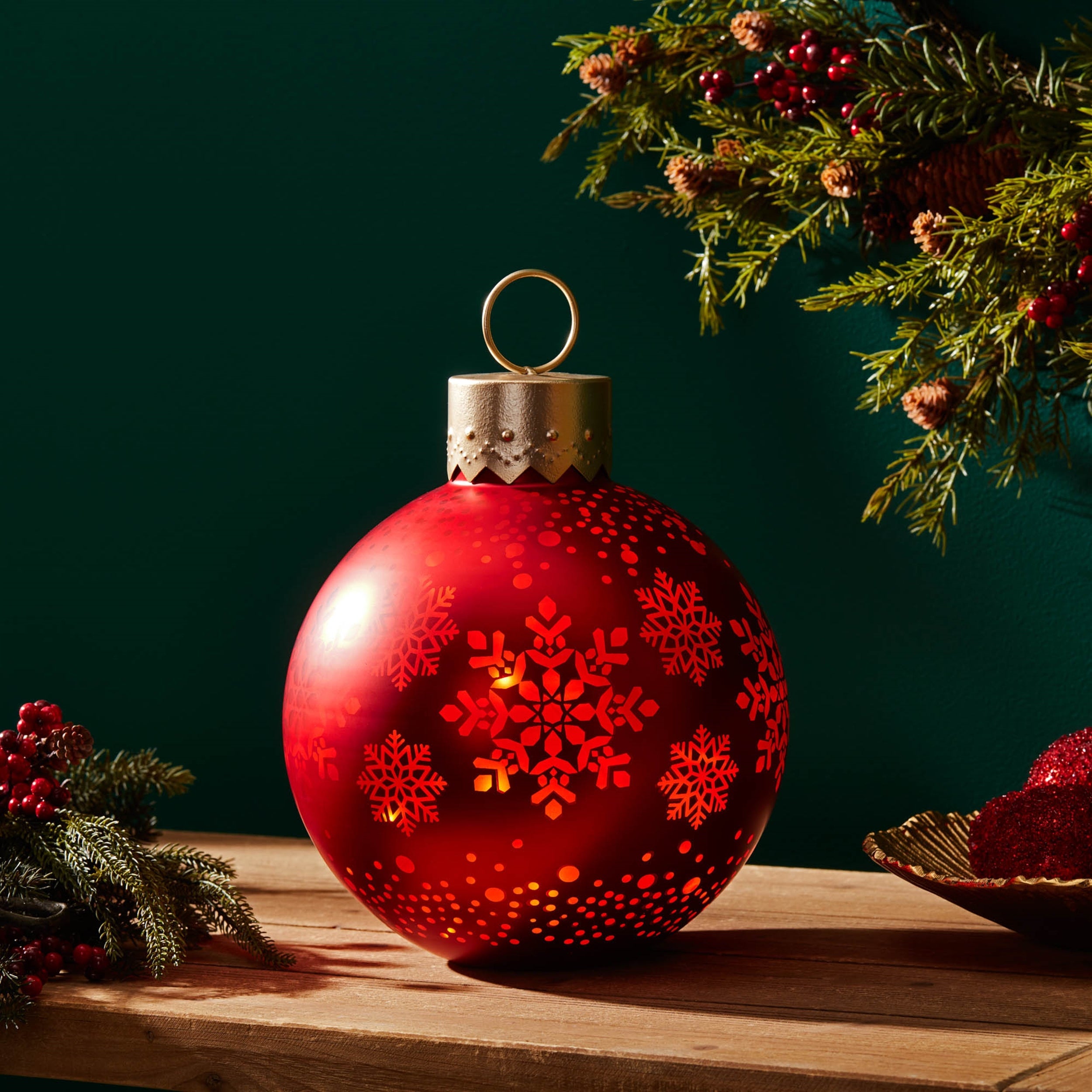 LED Snowflake Ornament Decor 11"H