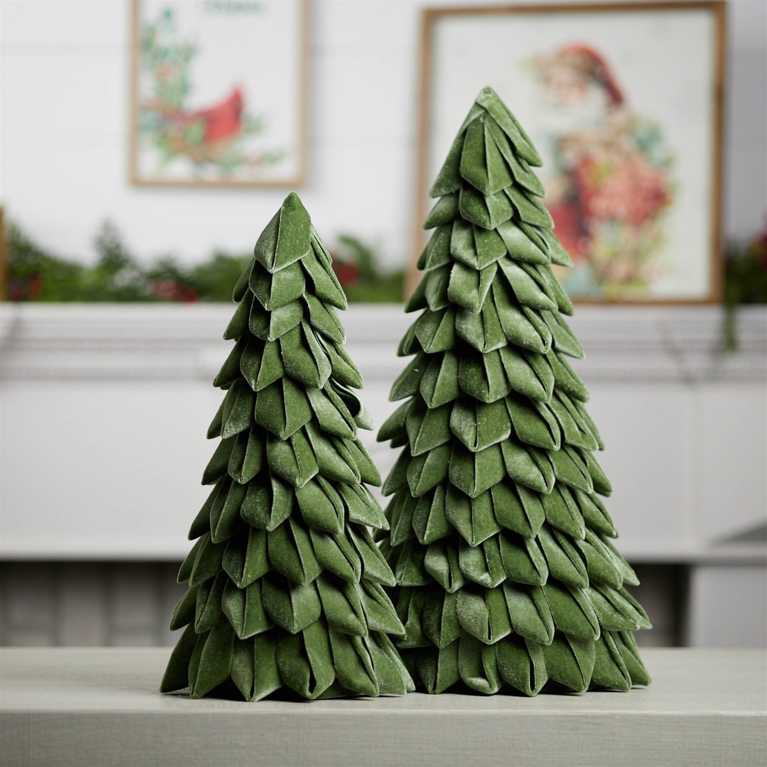 Fabric Pine Tree (Set of 2) - 15.5" + 19.75" H