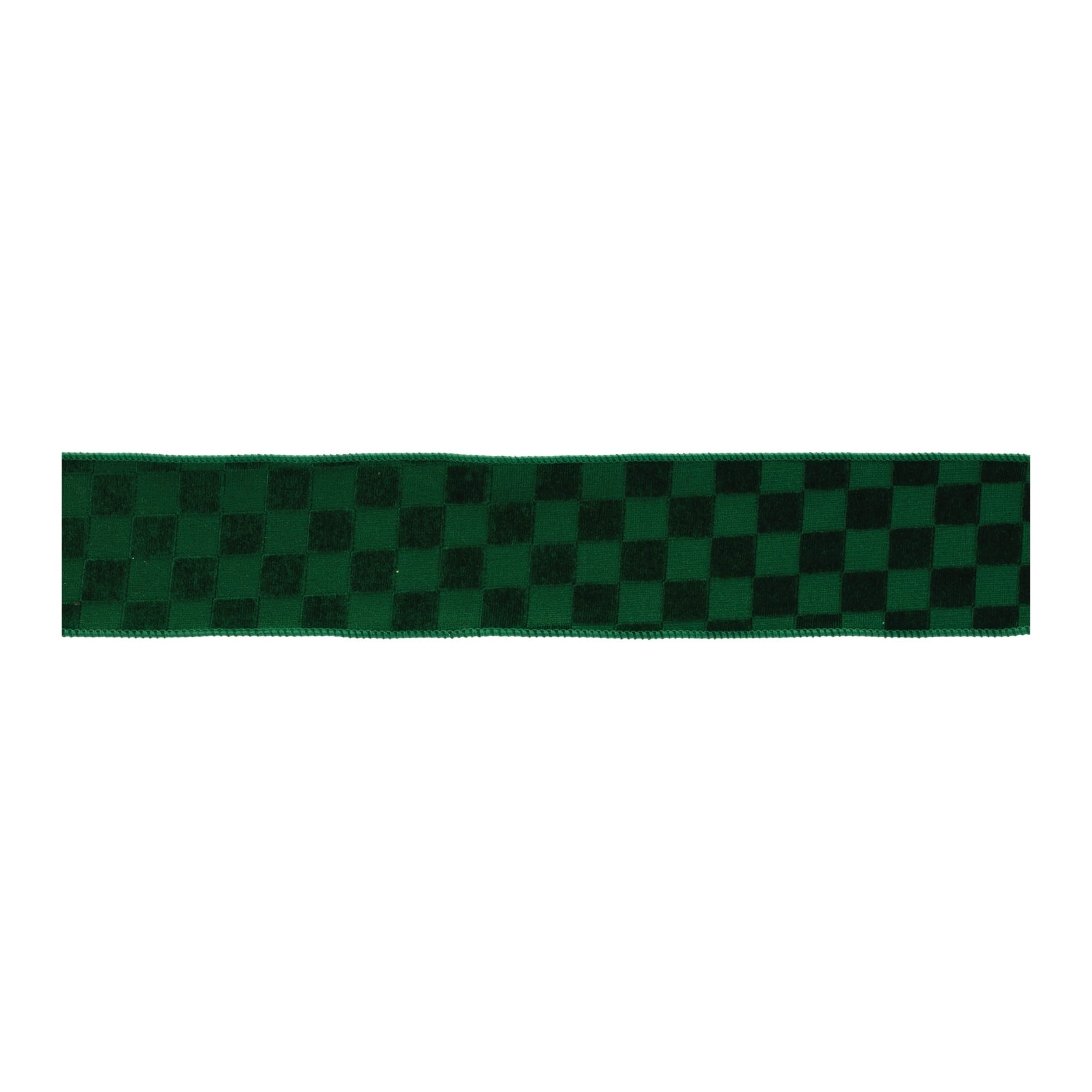 Checkered-Texture-Wired-Ribbon-(Set-of-2)-Ribbons-&-Trim