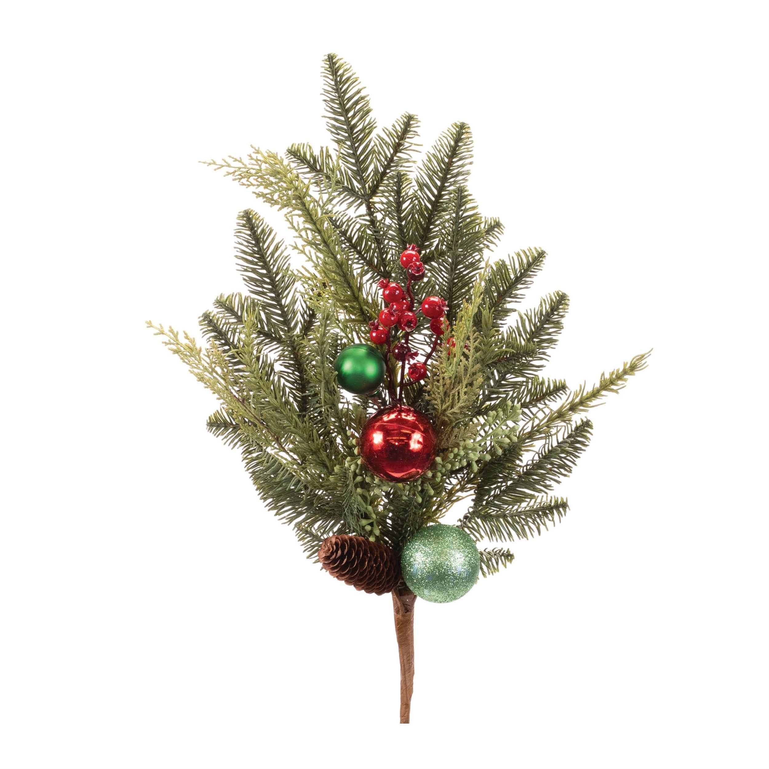 Pine-and-Ball-Ornament-Spray-(Set-of-2)-Christmas-Ornaments