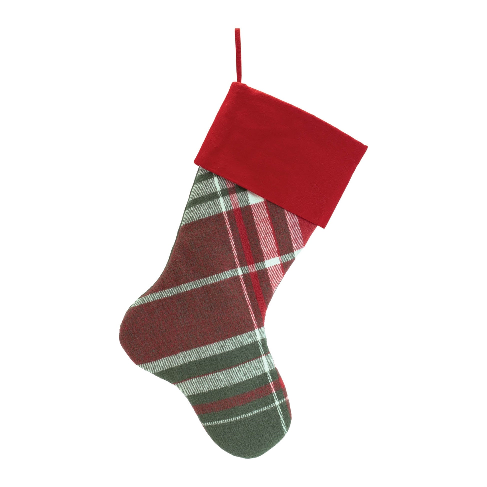 Plaid-Print-Stocking-(Set-of-2)-Decorative-Objects
