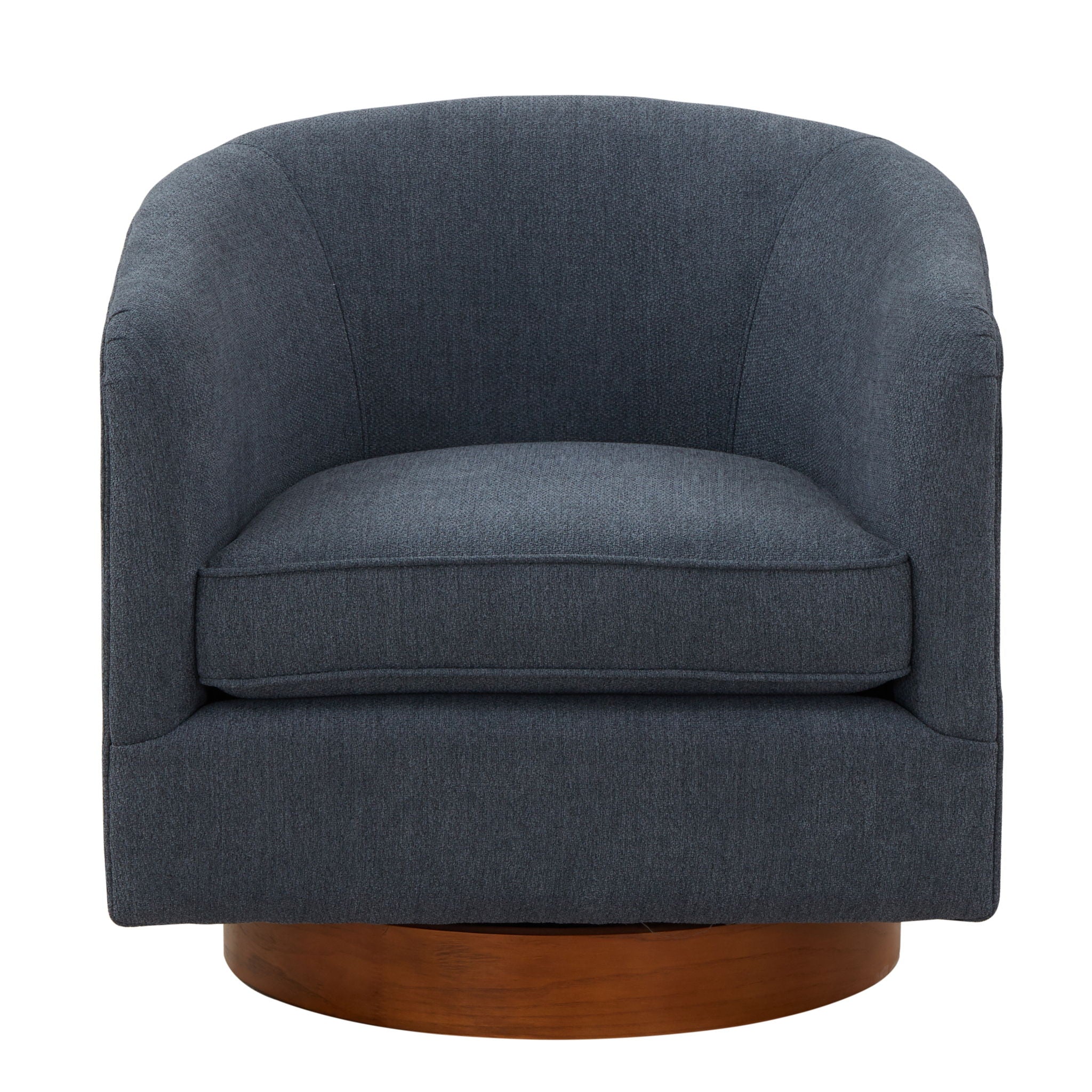 Miramar - Swivel Barrel Chair With Wooden Base