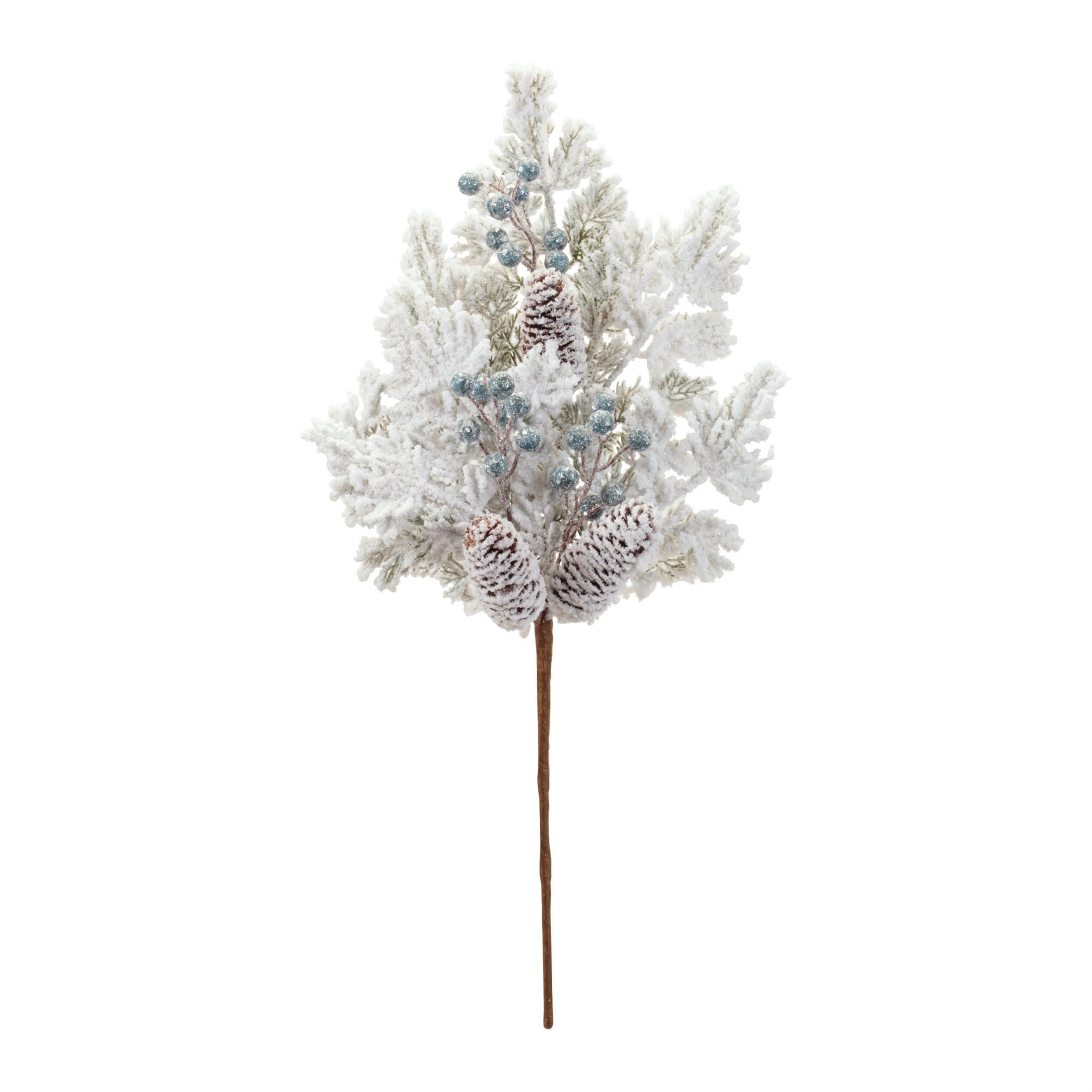 Flocked Pine Berry Spray (Set of 2)