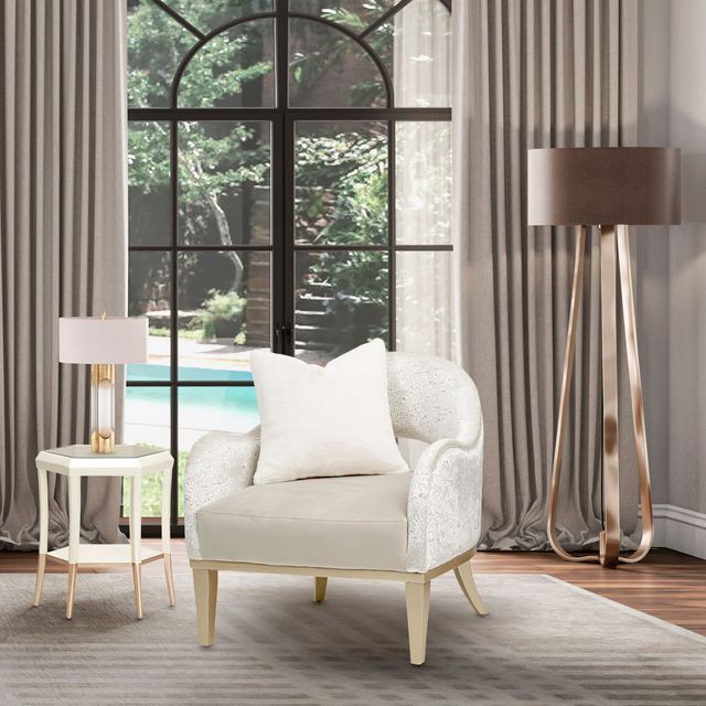 Yvette - Accent Chair - Porcini  / Medium Champagne