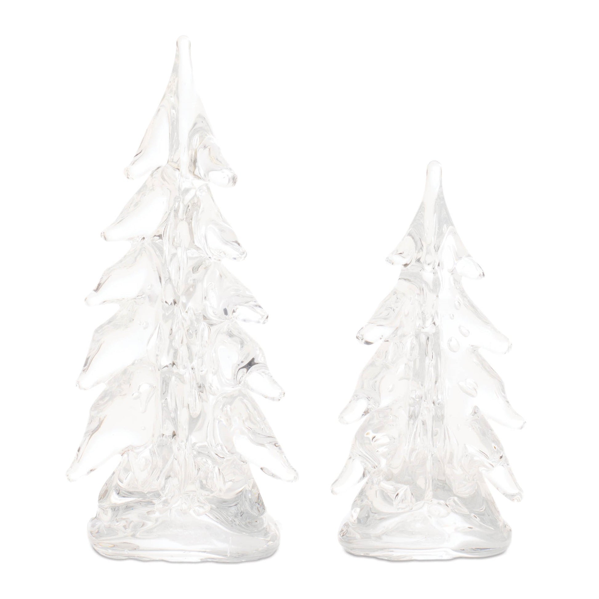 Clear-glass-pine-tree-(set-of-2)-Christmas-Decor