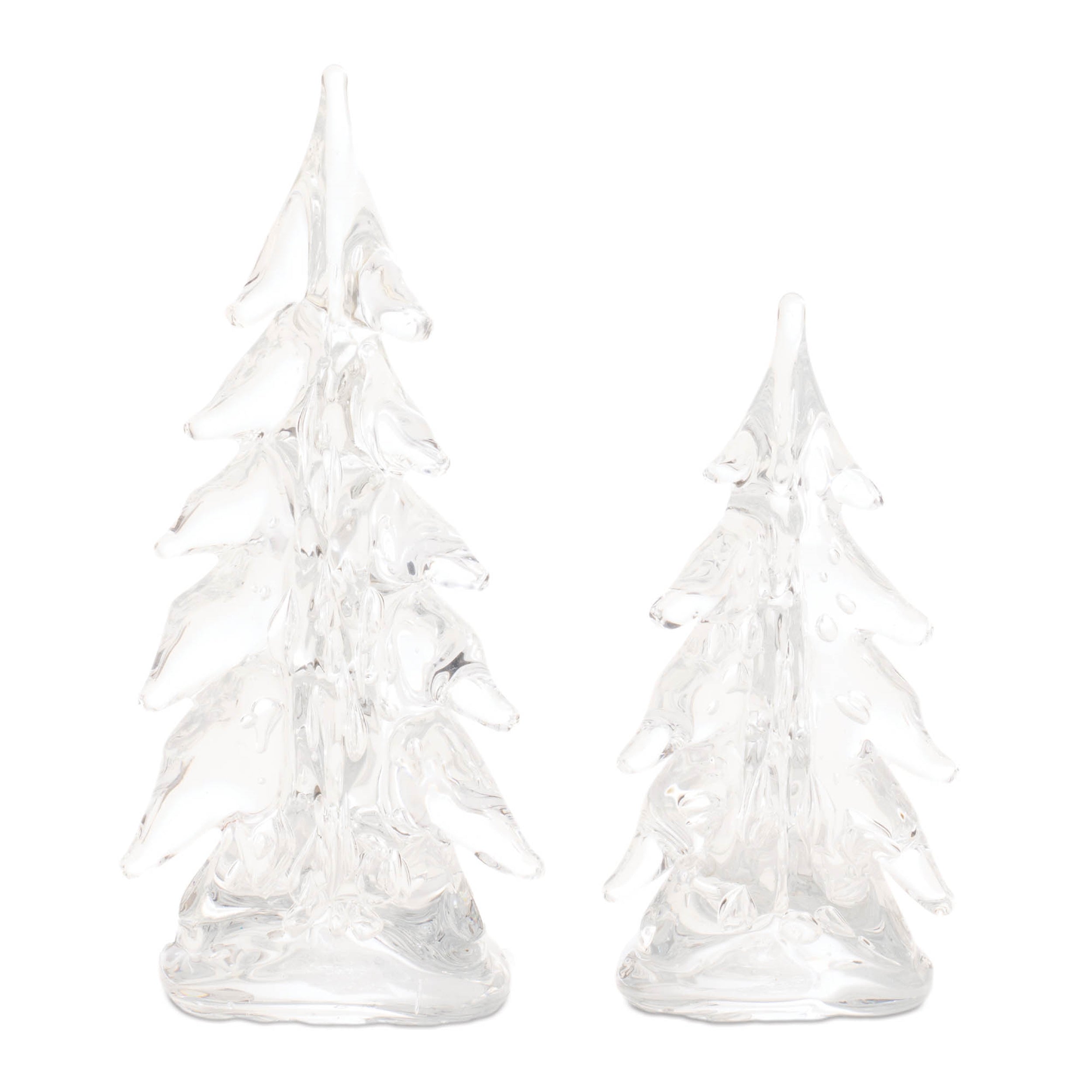 Clear-glass-pine-tree-(set-of-2)-Christmas-Decor