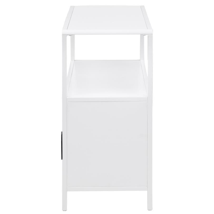Amherst - 2-Door Radio Weave Cane Metal Accent Cabinet - Best Buy Furniture