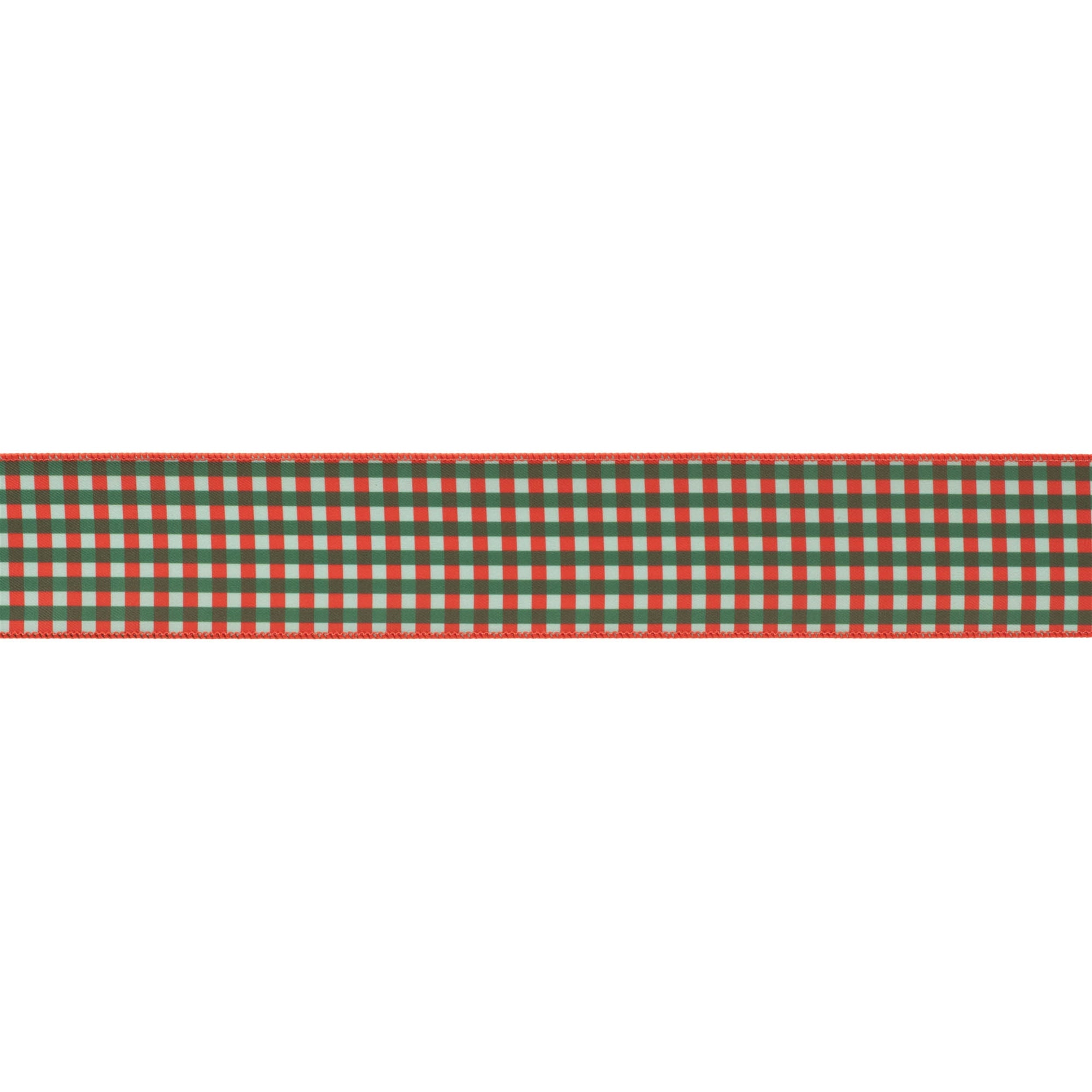 Plaid wired ribbon 4" x 5 yds