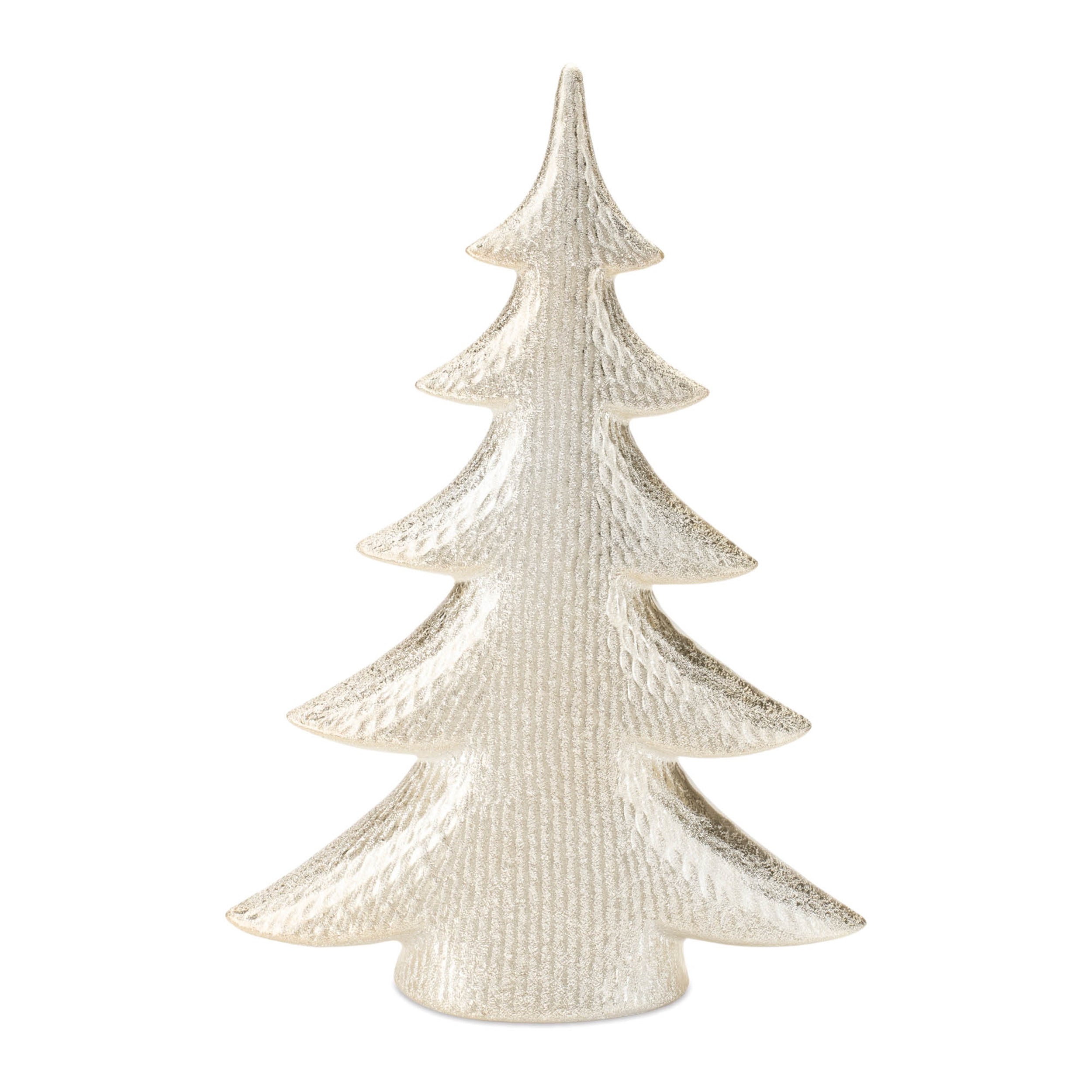 Porcelain Shimmer Pine Tree (Set of 2)