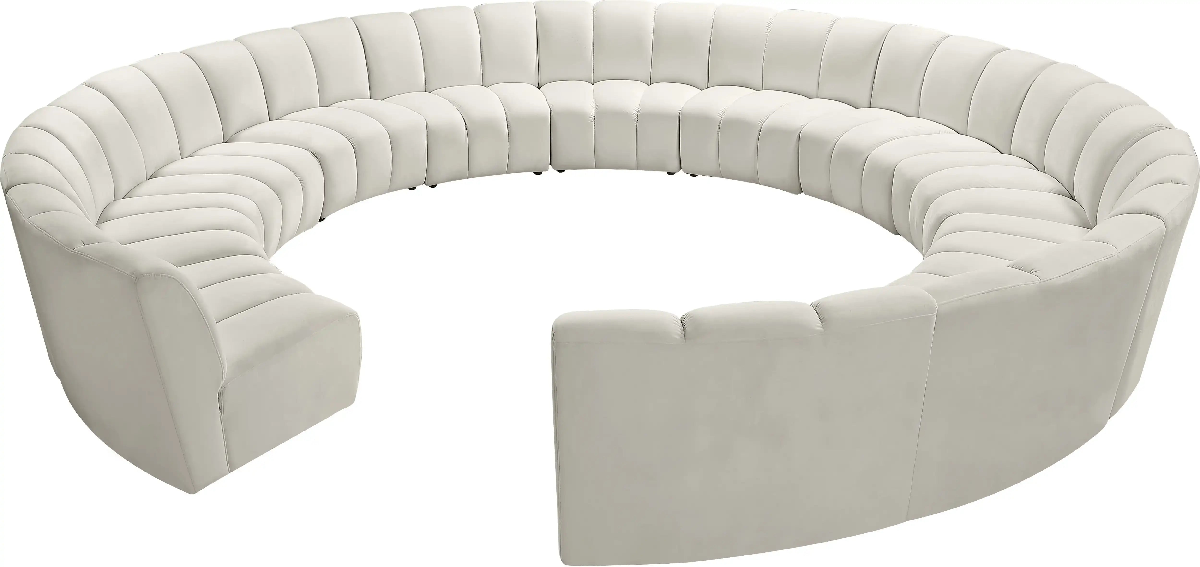 Infinity - 12 Piece Velvet Modular Sectional