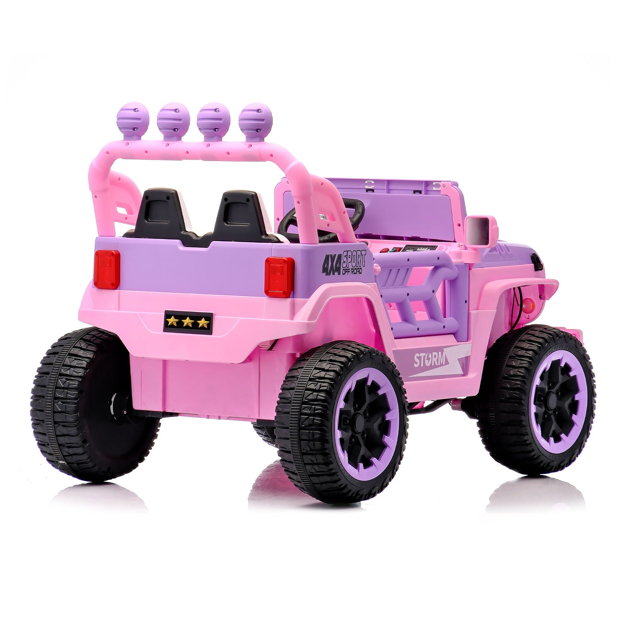 Electric Car With Remote Control, Colorful LED Lights, USB & MP3