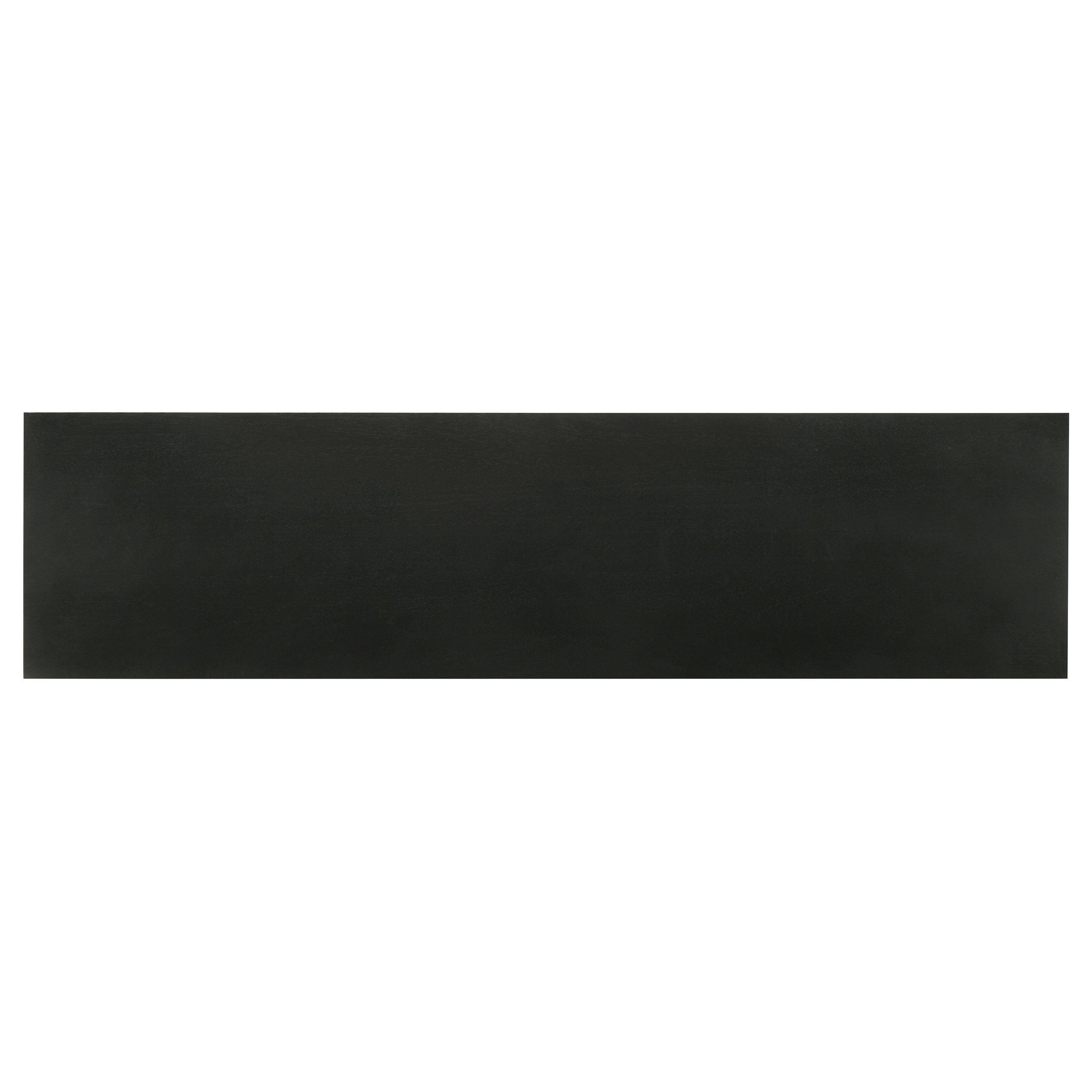 Riddell 4-door Wood Reeding Accent Cabinet Matte Black-