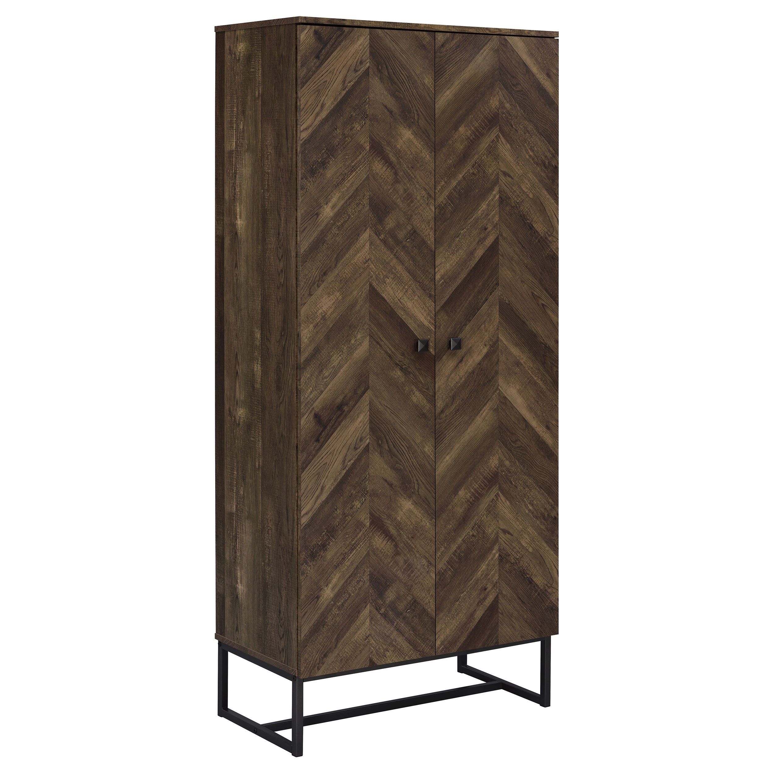 Carolyn 2-door Engineered Wood Accent Cabinet Rustic Oak-CoasterEveryday