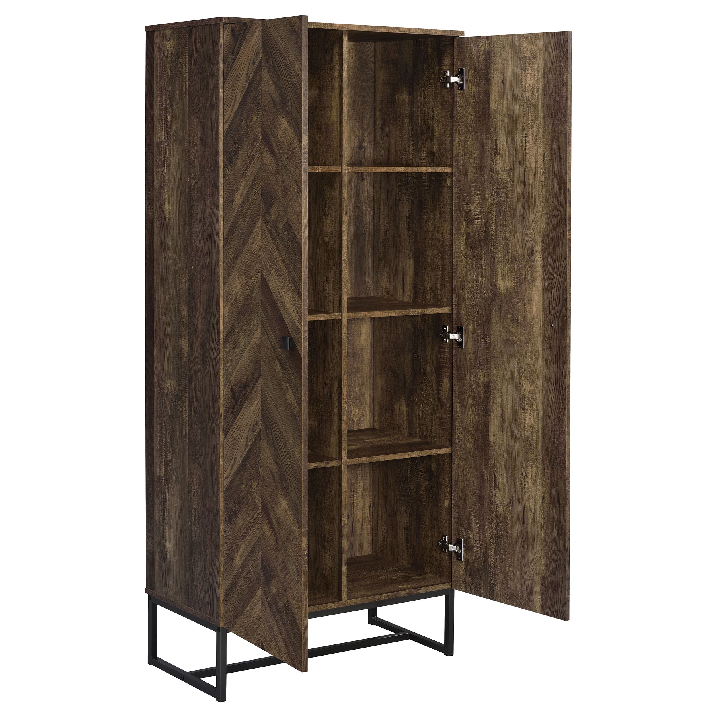 Carolyn 2-door Engineered Wood Accent Cabinet Rustic Oak-CoasterEveryday