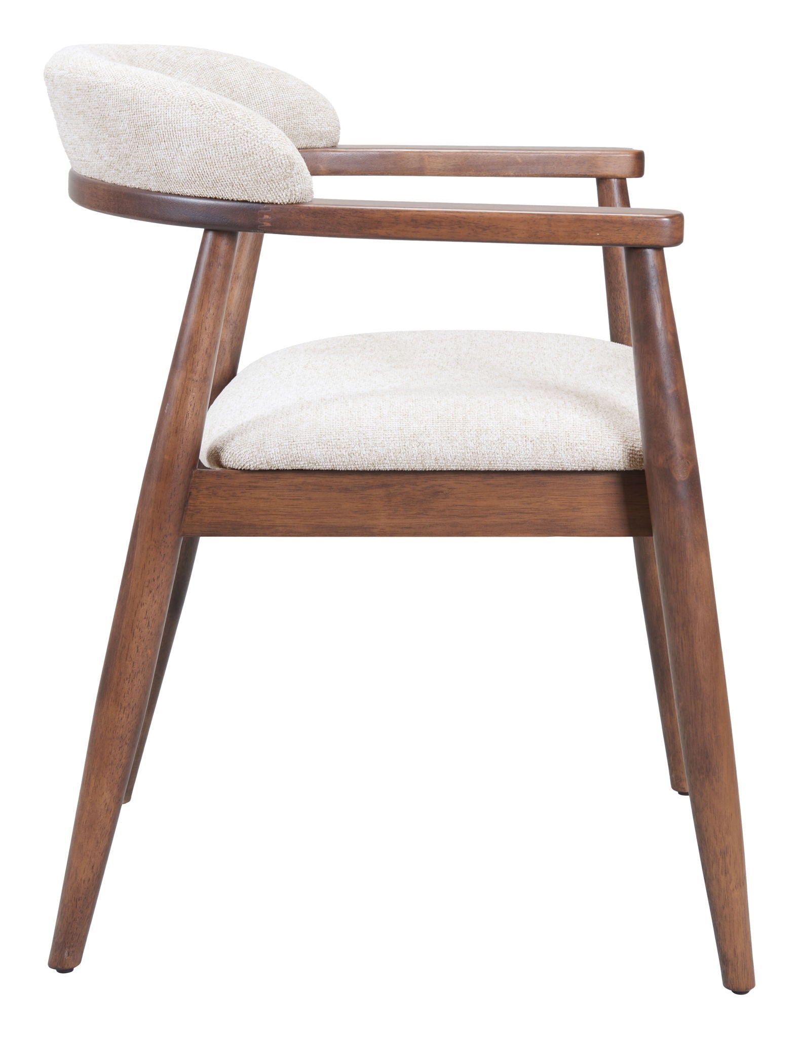 Goka - Dining Chair - Beige & Walnut