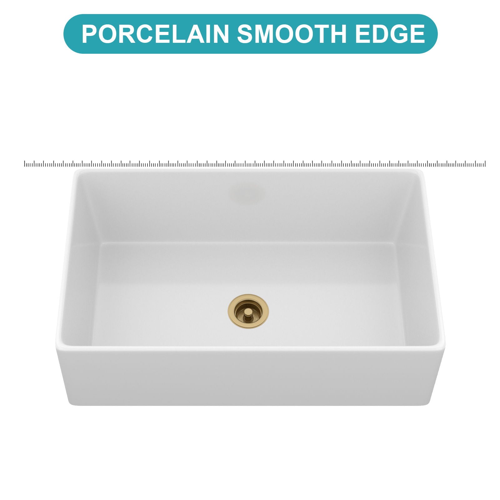 Single Bowl Apron Front Kitchen Sink - White