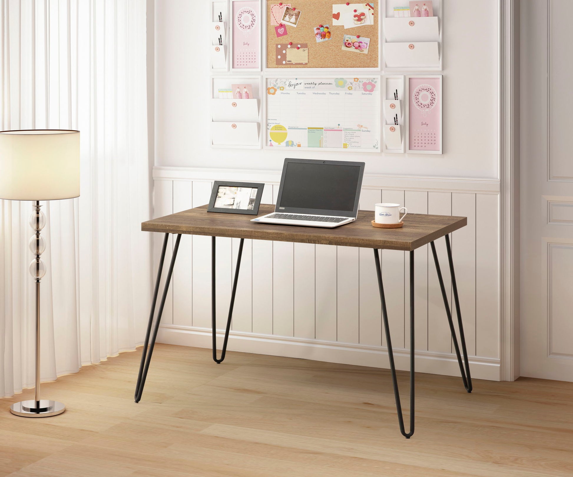 Rustic Desk - Taupe - Best Buy Furniture