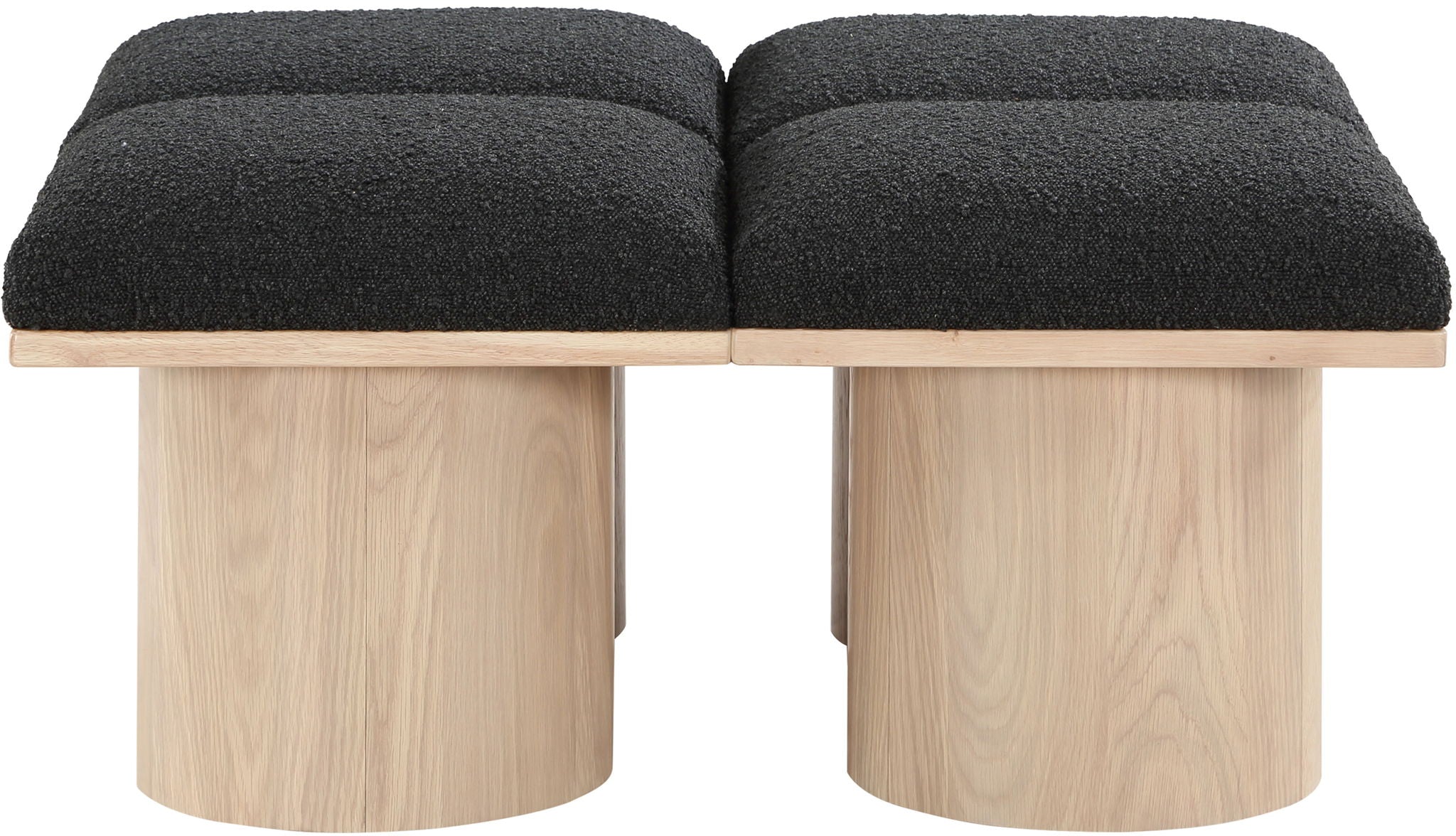 Pavilion - 4 Piece Modular Bench With Natural Base