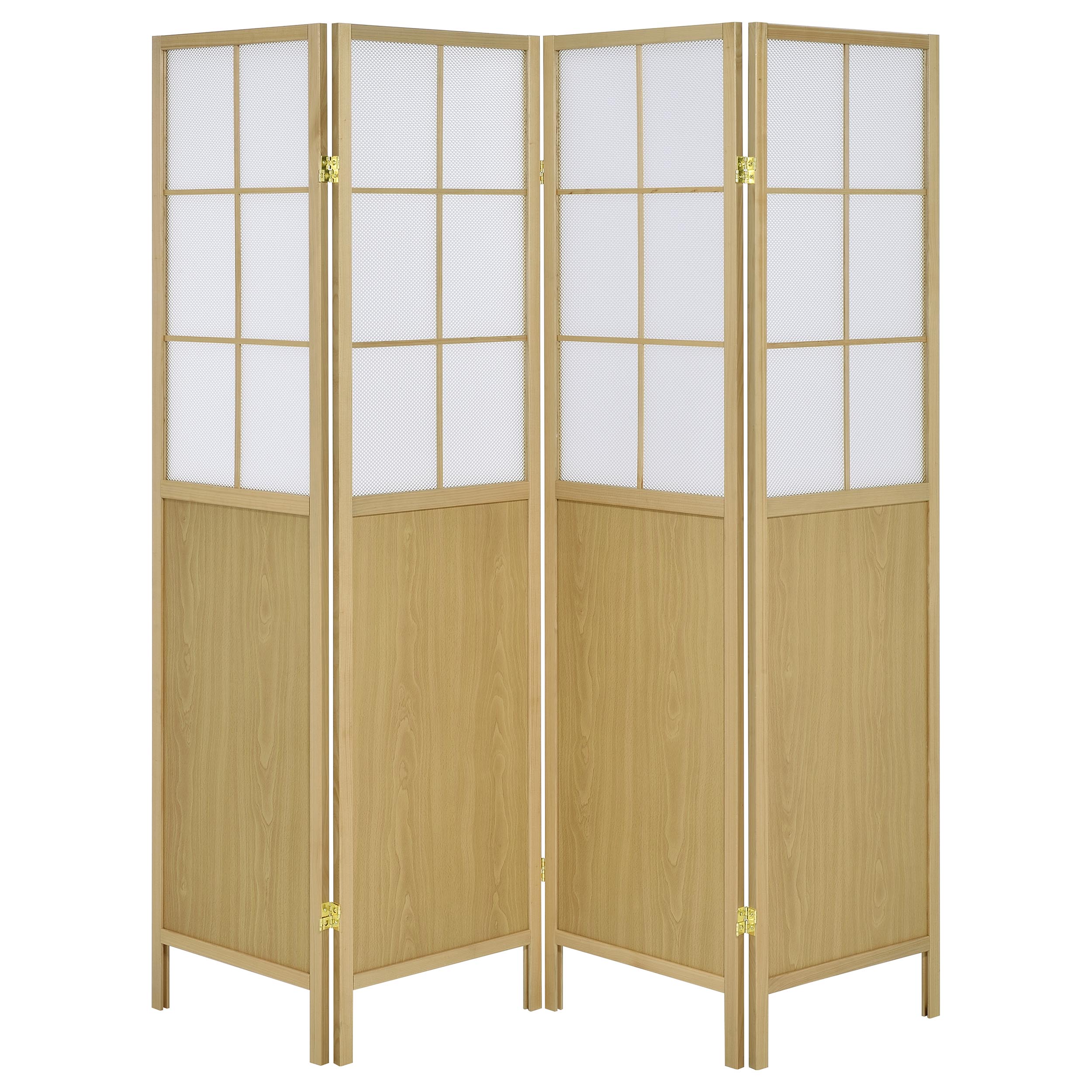 Edwards 4-Panel Room Divider Folding Shoji Screen Natural-