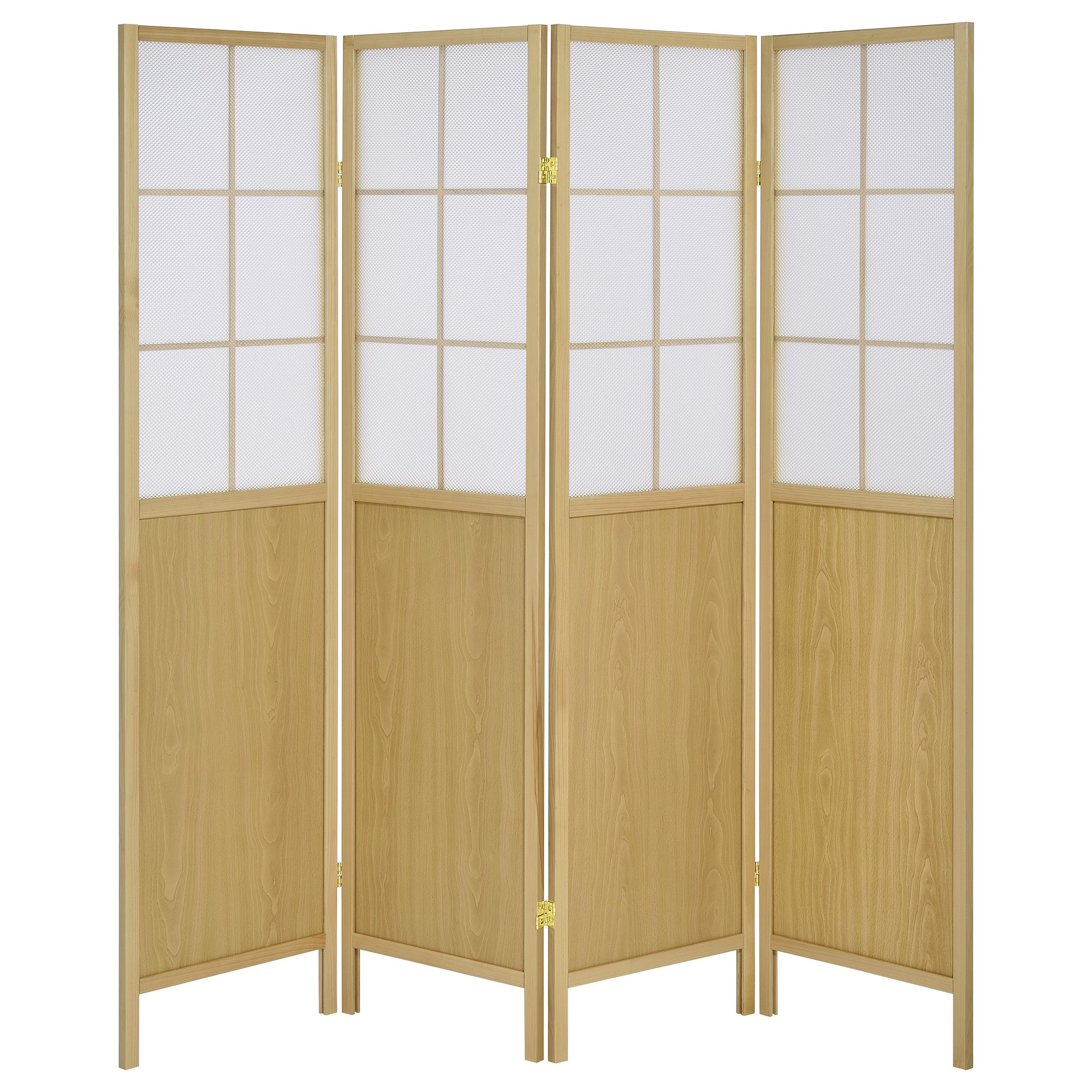 Edwards 4-Panel Room Divider Folding Shoji Screen Natural-