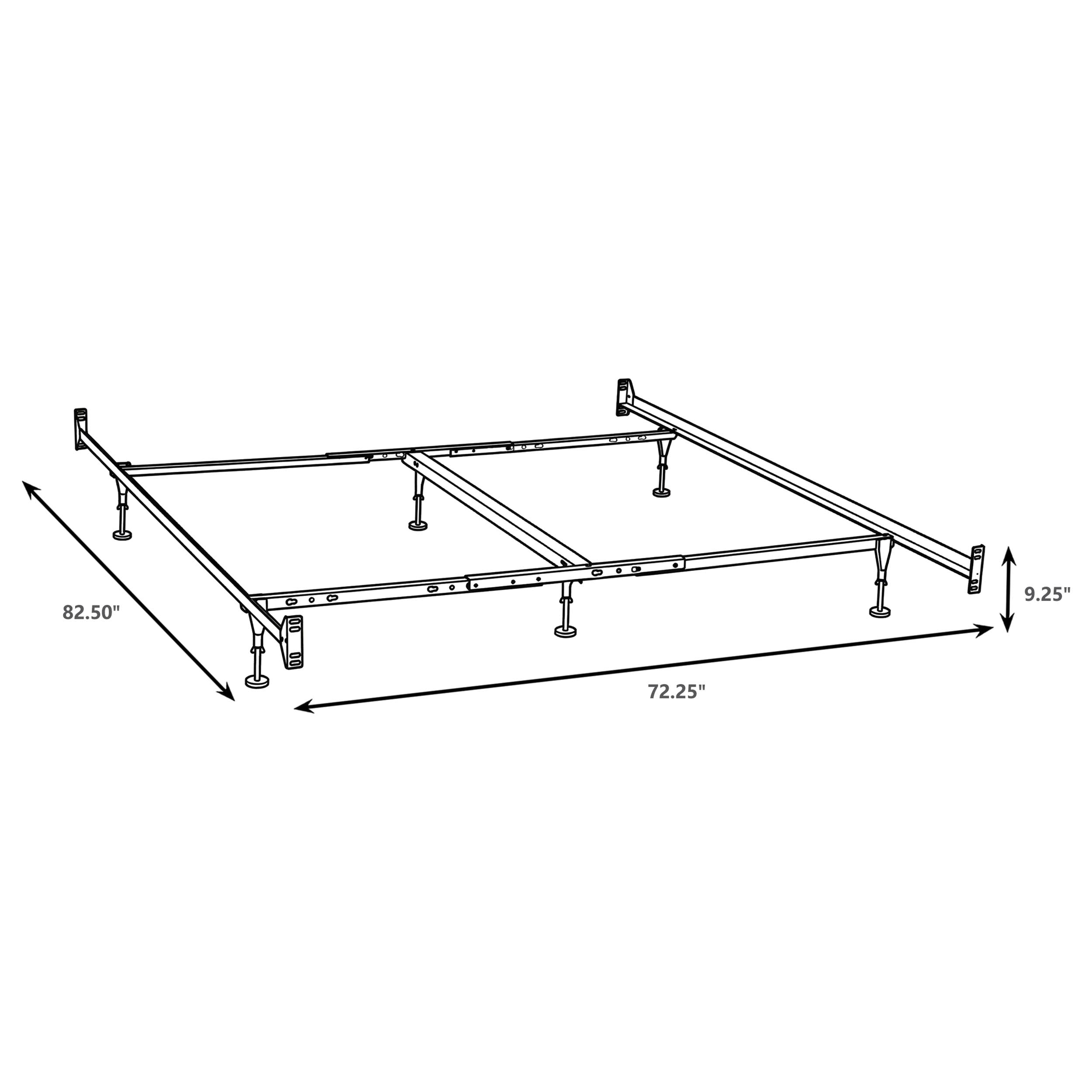 Esme California King Bed Frame Black (Headboard & Footboard)-CoasterSleep