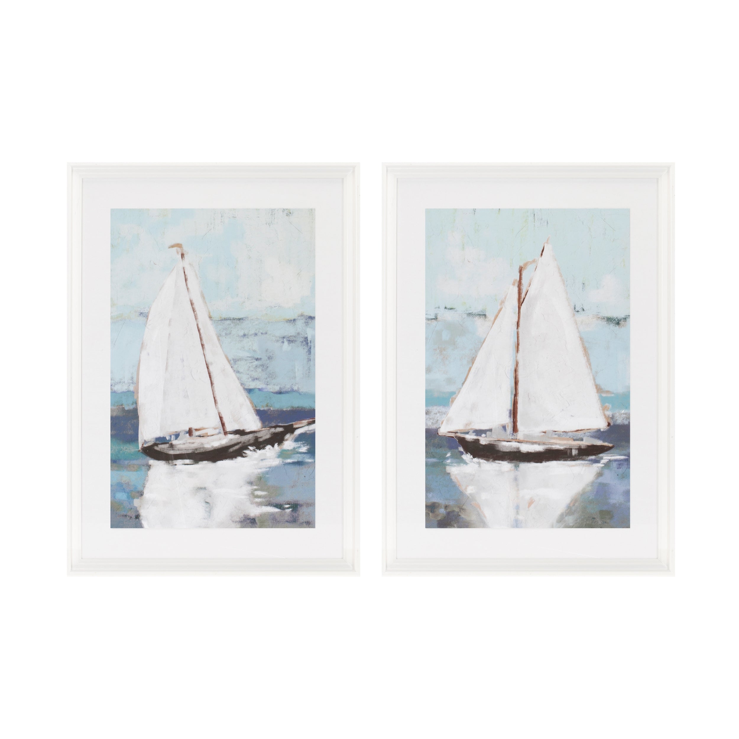 Framed-Sail-Boat-Print-(Set-of-2)-Wall-Art