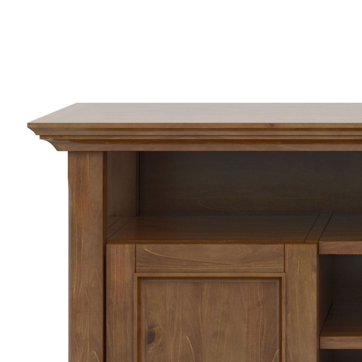 Amherst - TV Media Stand - Medium Saddle Brown - Best Buy Furniture