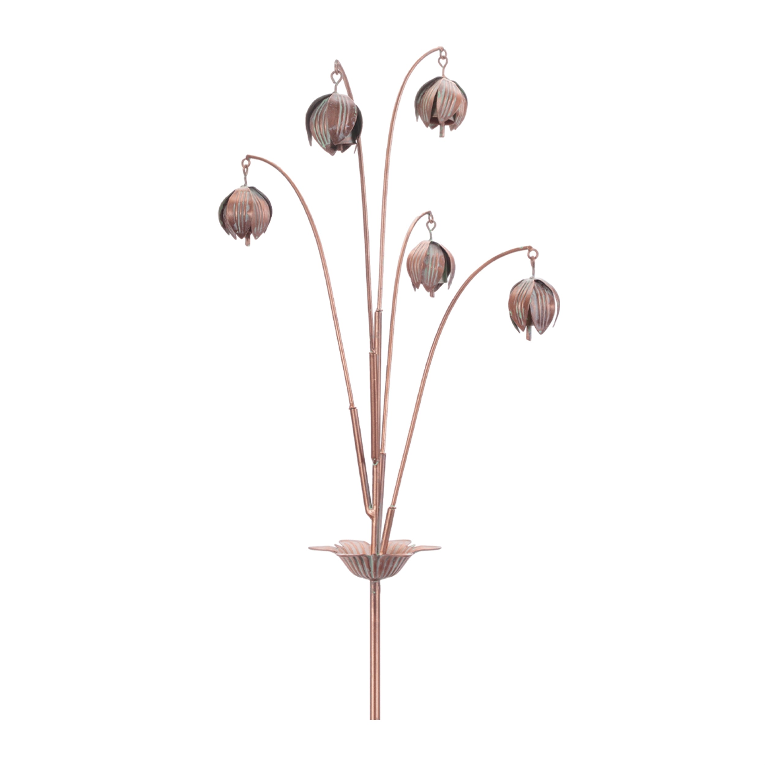 Iron Floral Spray Garden Stake (Set of 2)