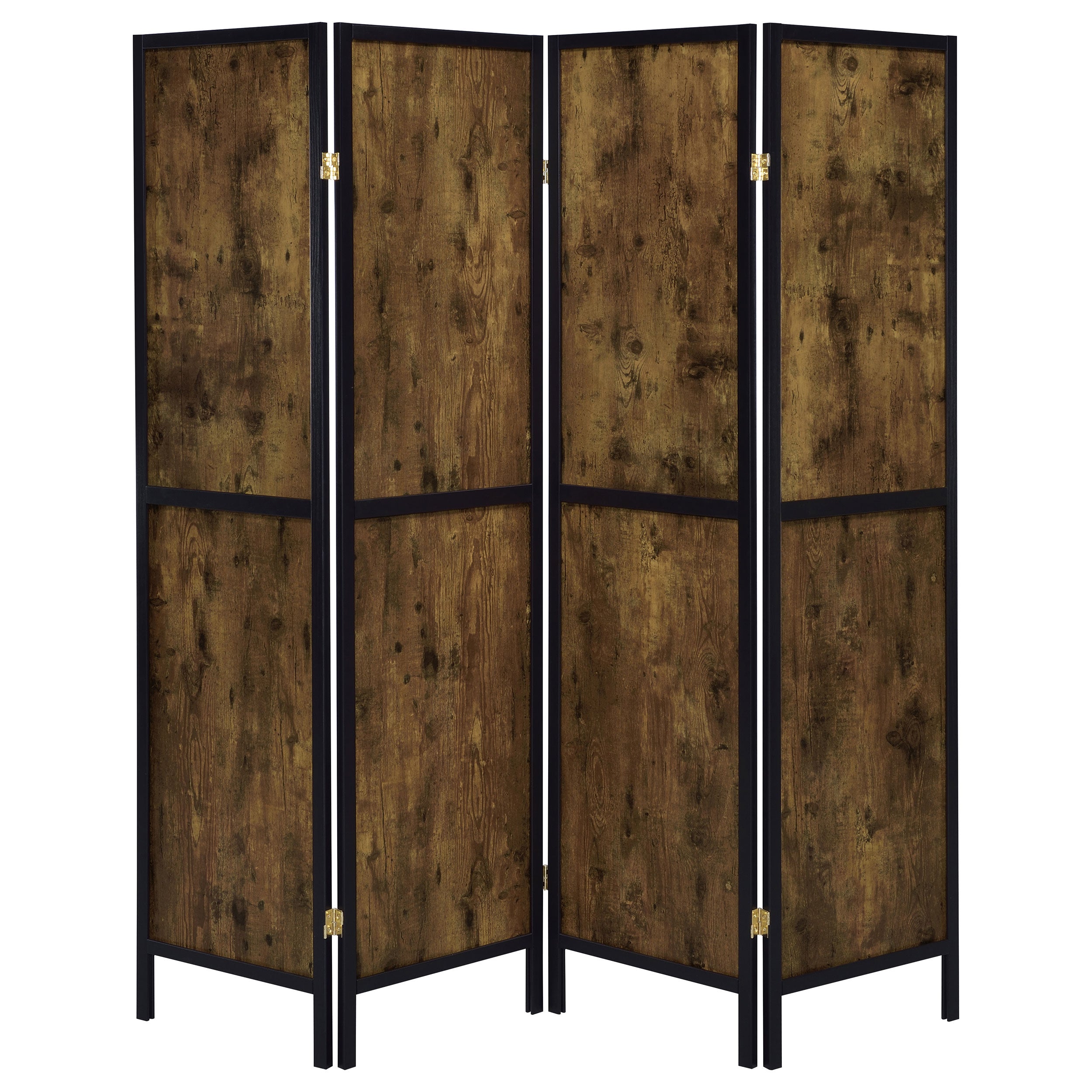 Deepika 4-Panel Room Divider Folding Screen Rustic Nutmeg-CoasterEveryday