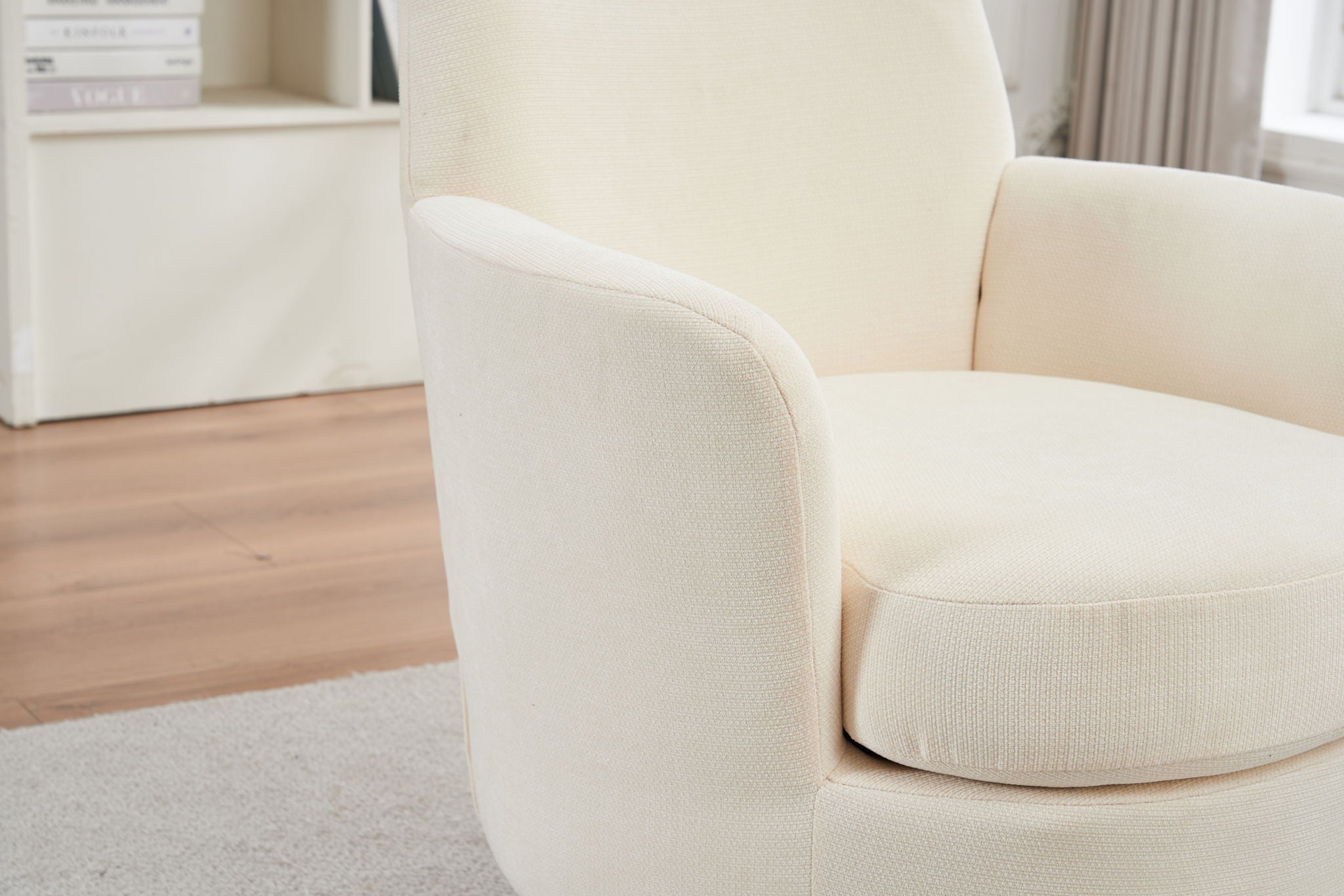 Swivel Accent Chairs Armchair With Stainless Steel Base