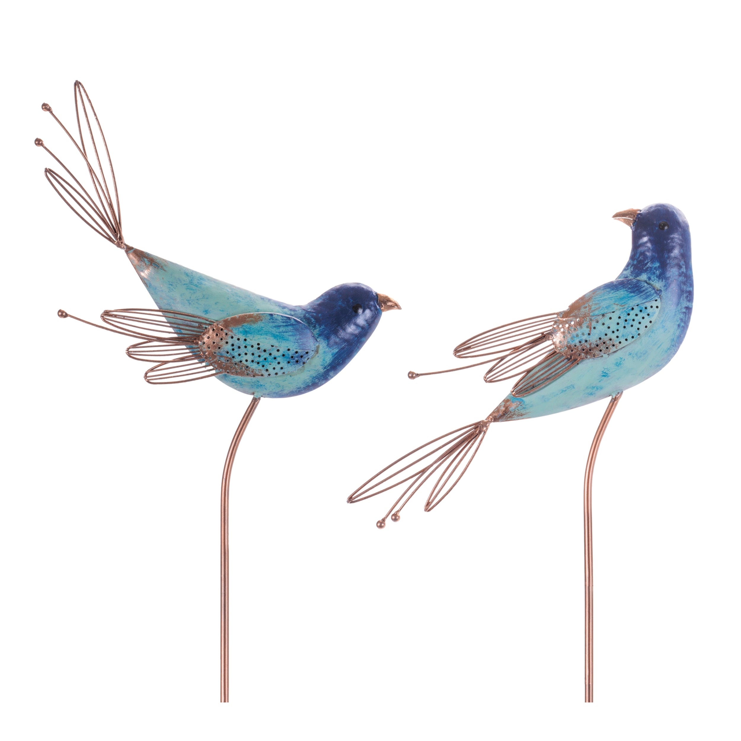 Iron-Bird-Garden-Stake-(Set-of-2)-Garden-Decor