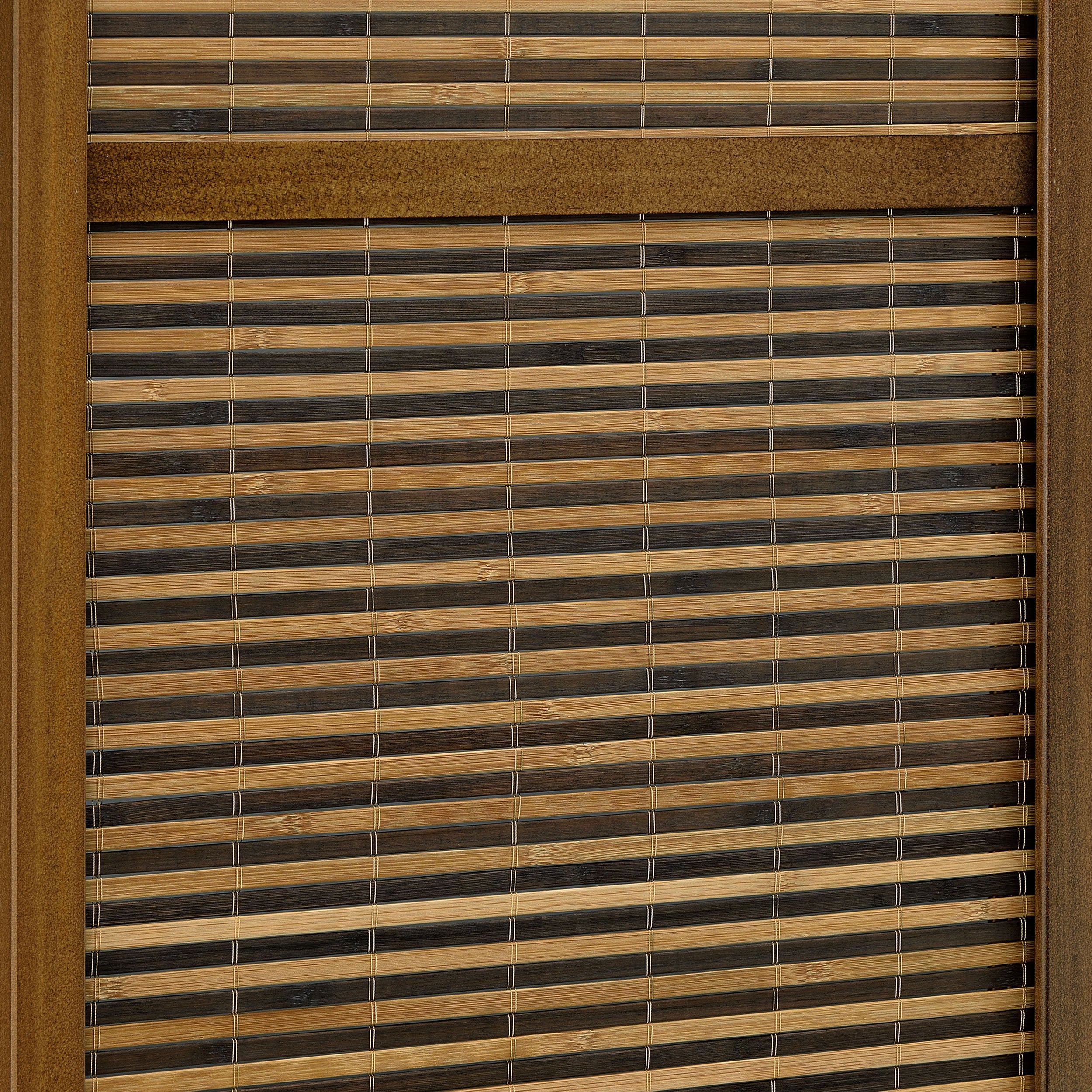 Browning 4-panel Bamboo Room Divider Folding Screen Walnut-